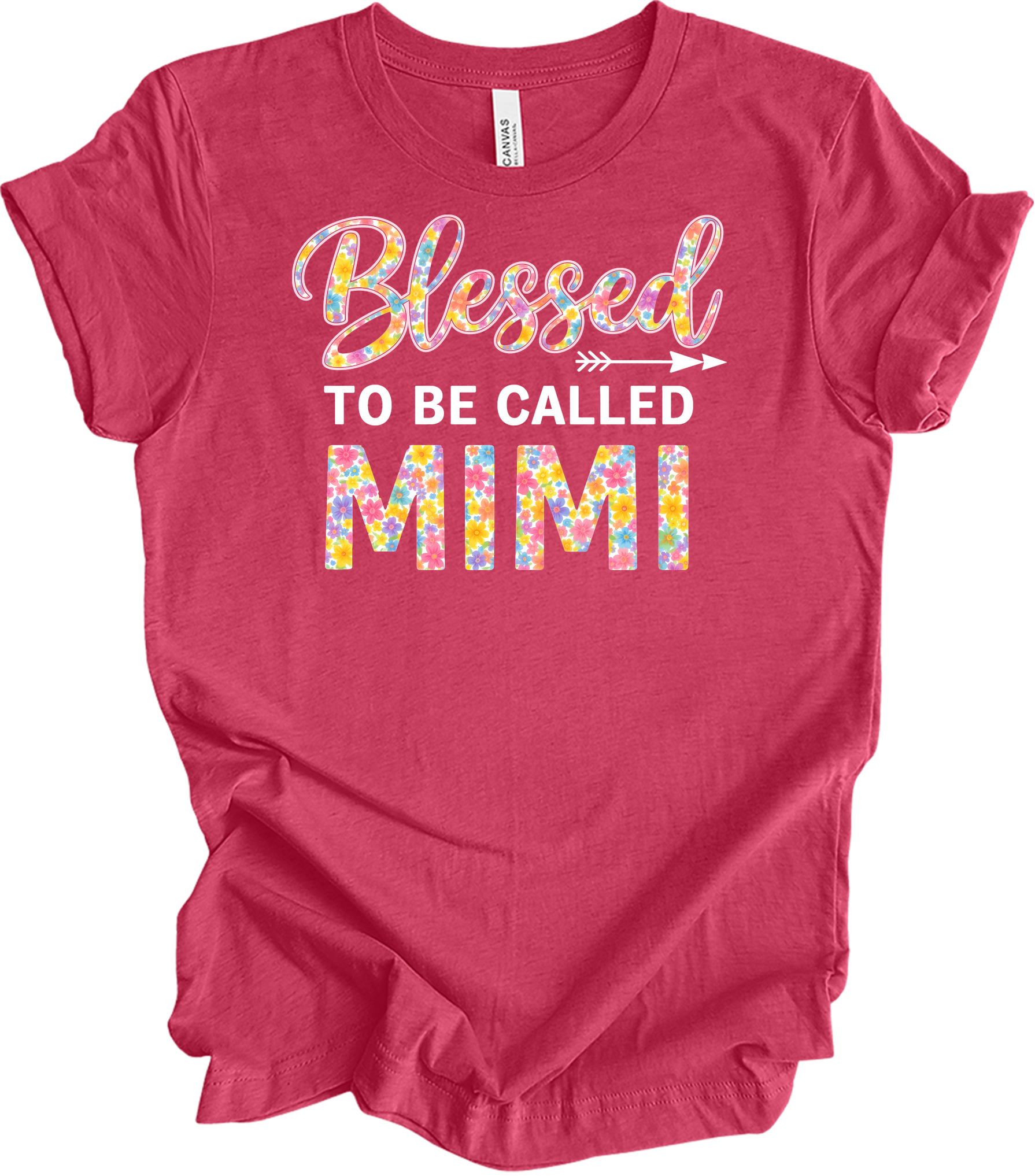 Blessed Mimi Floral T-Shirt in Heather Raspberry