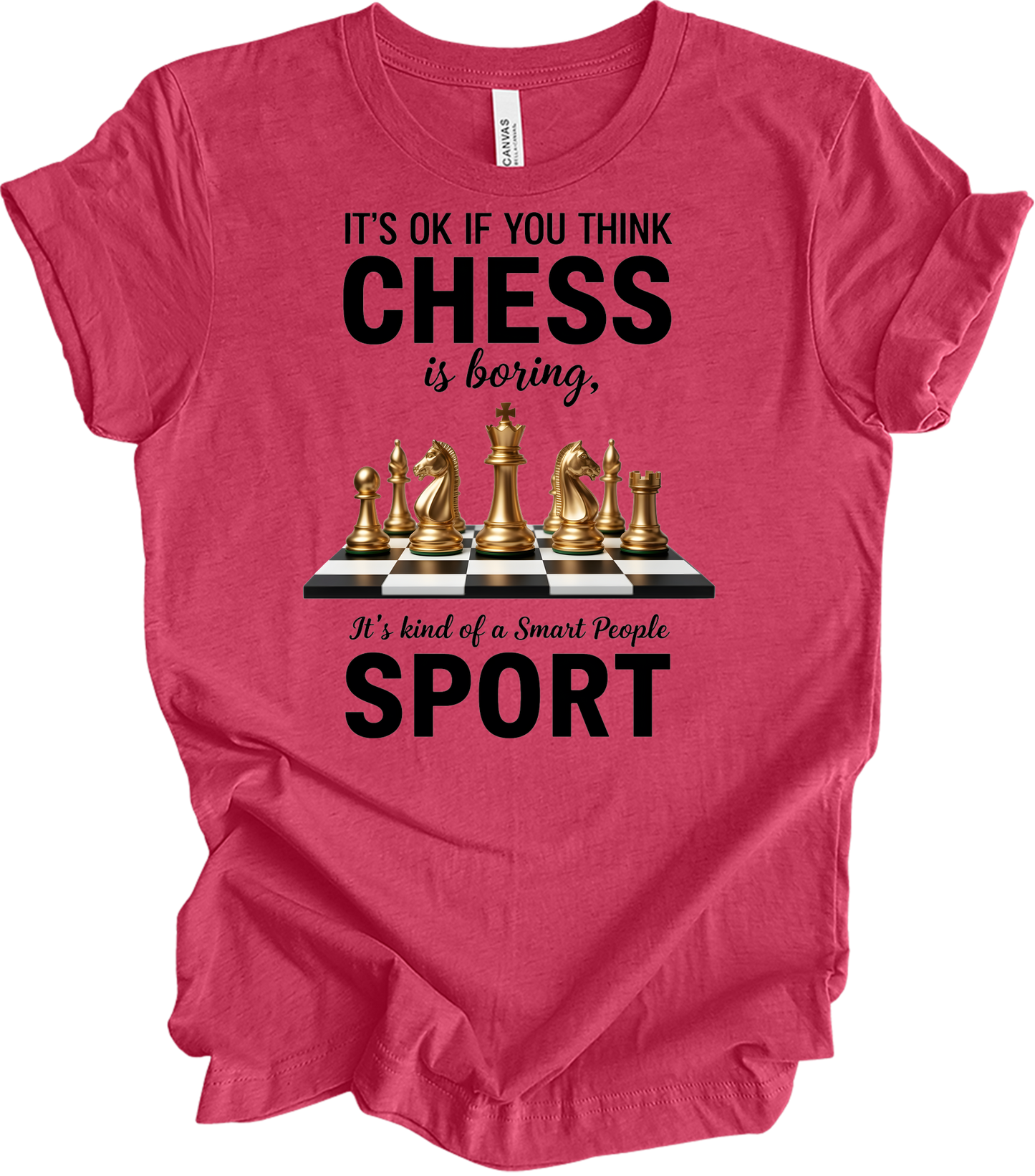 Chess : Checkmate Style T-Shirt in Heather Raspberry