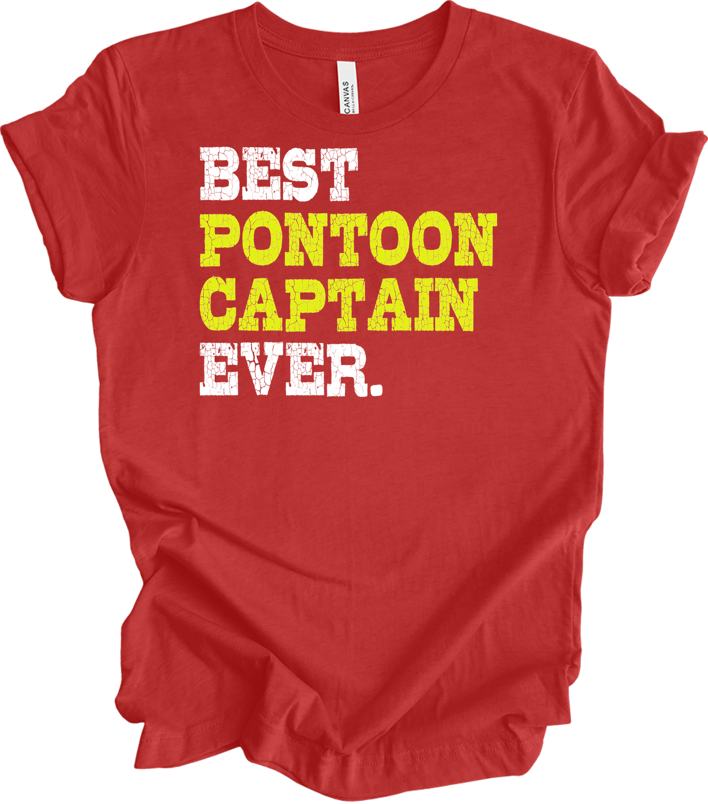 Best Pontoon Captain Ever T-Shirt in Heather Red