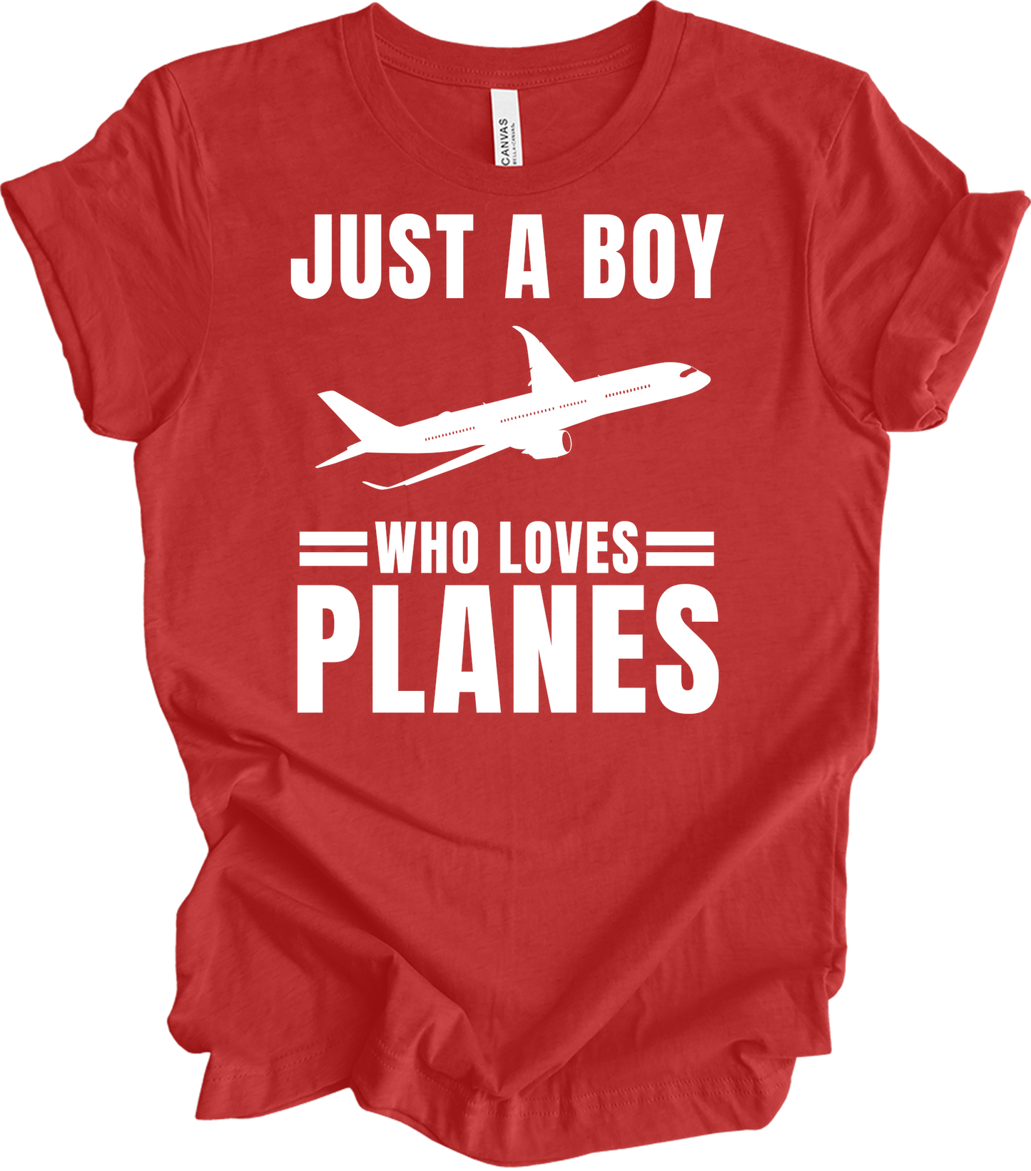 Airplane Pilot - Loves Planes T-Shirt in Heather Red
