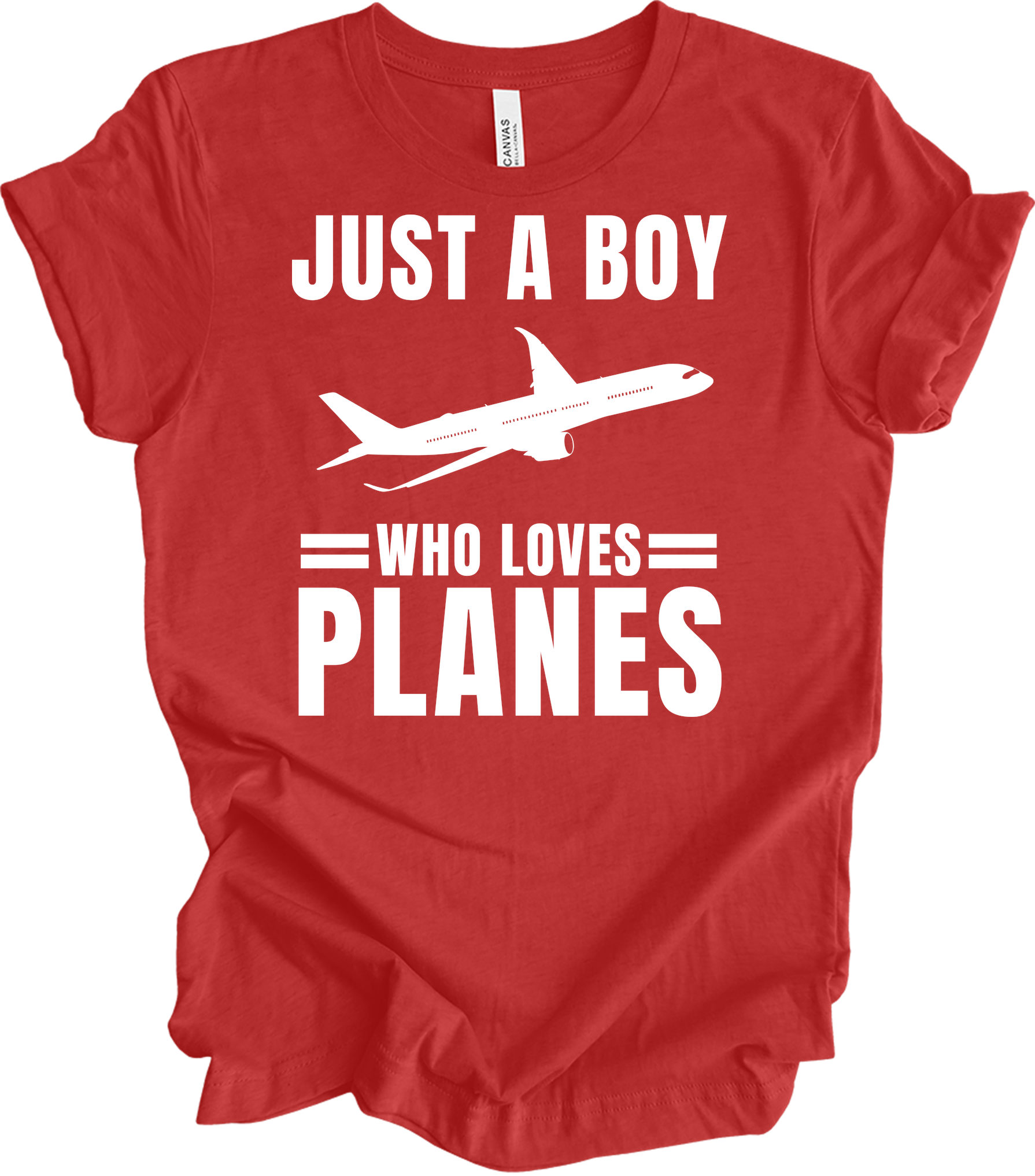 Airplane Pilot - Loves Planes T-Shirt in Heather Red
