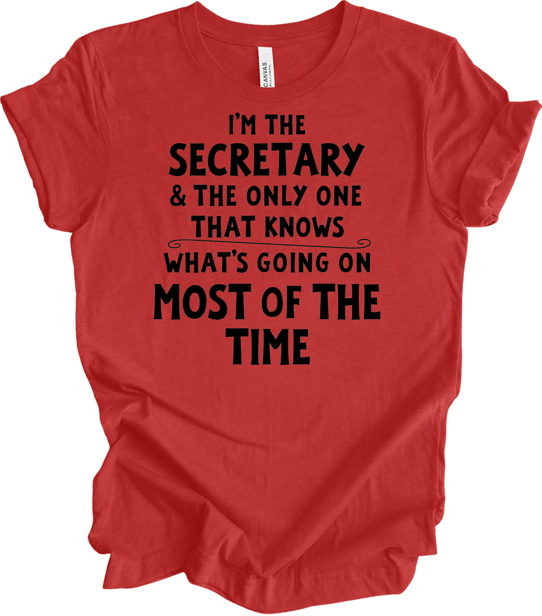 Secretary Knows T-Shirt in Heather Red