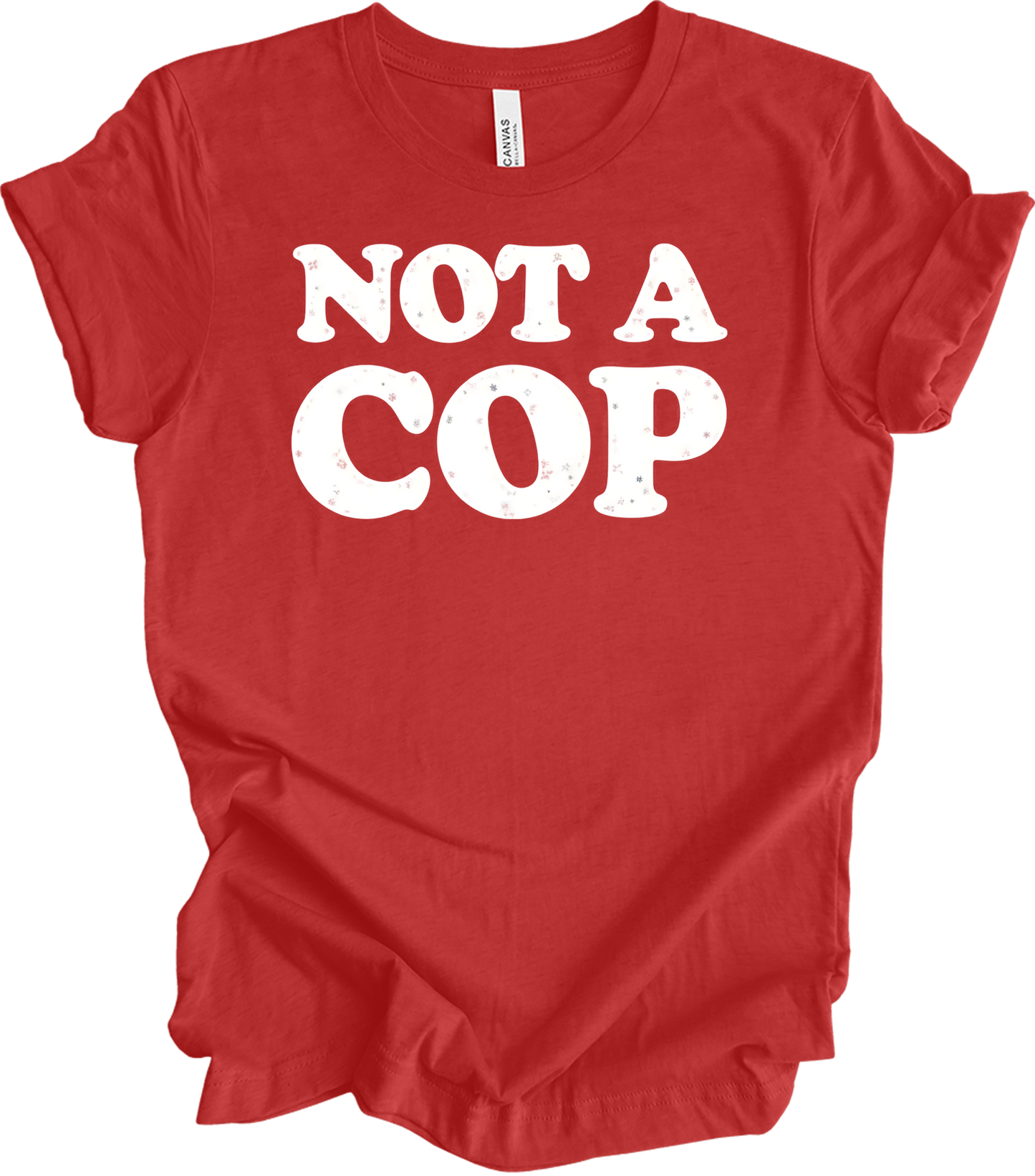 Funny 'Not A Cop' - Upstate NY Noco T-Shirt in Heather Red