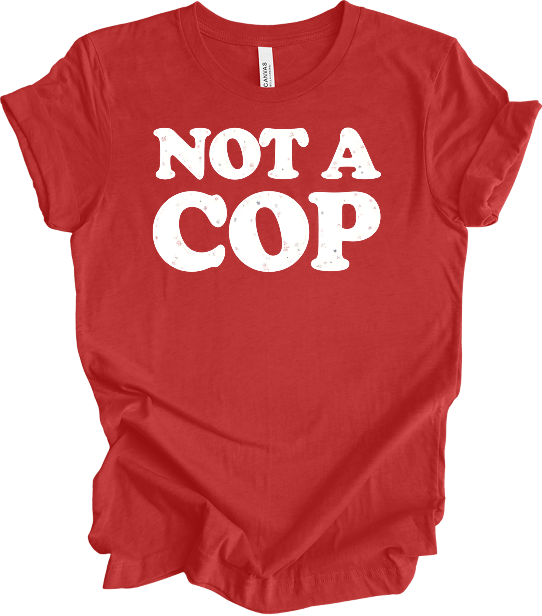 Funny 'Not A Cop' - Upstate NY Noco T-Shirt in Heather Red