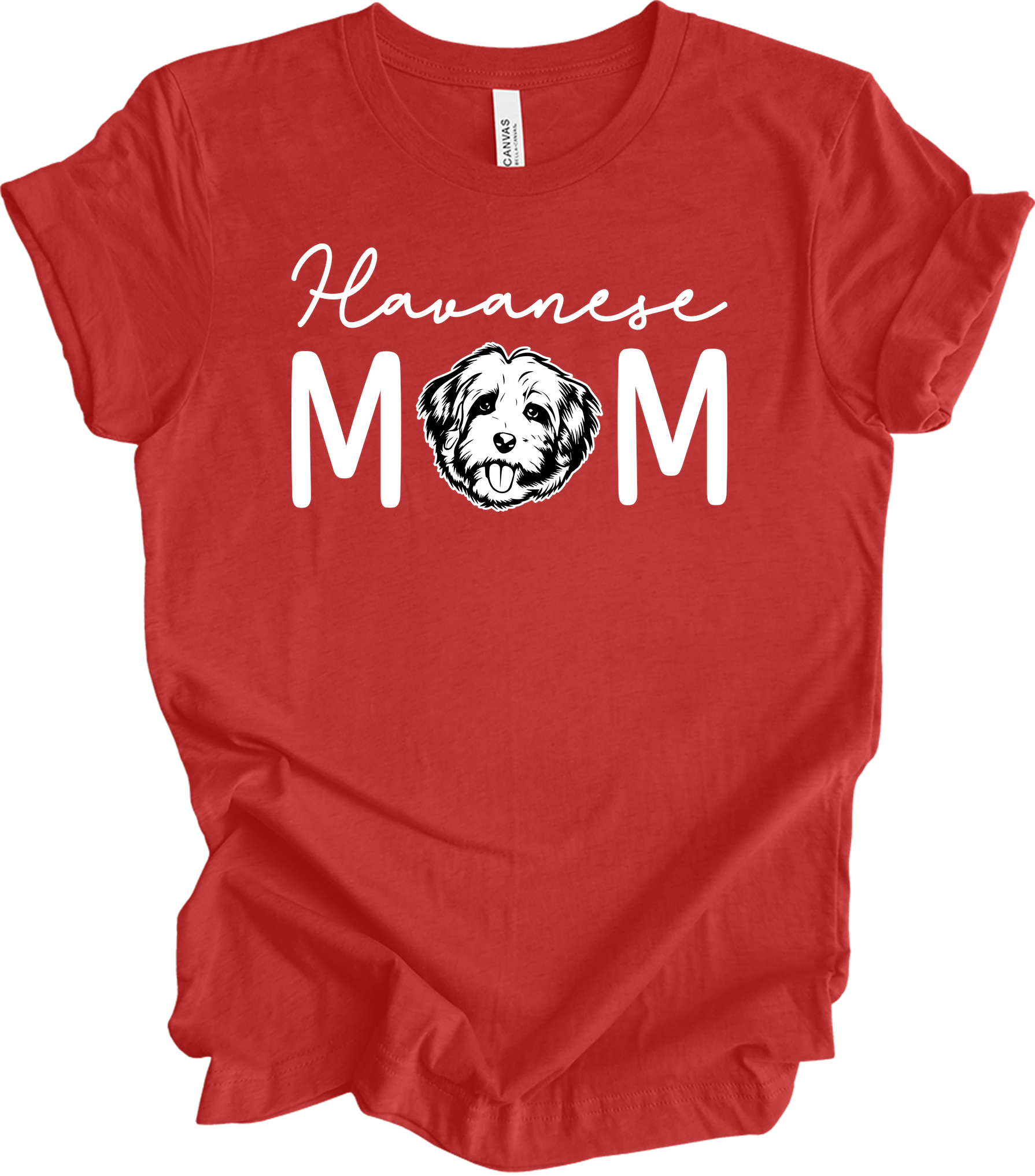 Havanese Mom Dog Lover T-Shirt in Heather Red