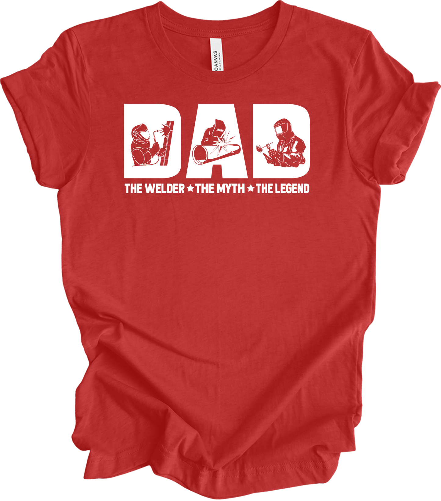Welder Dad: Myth & Legend T-Shirt in Heather Red