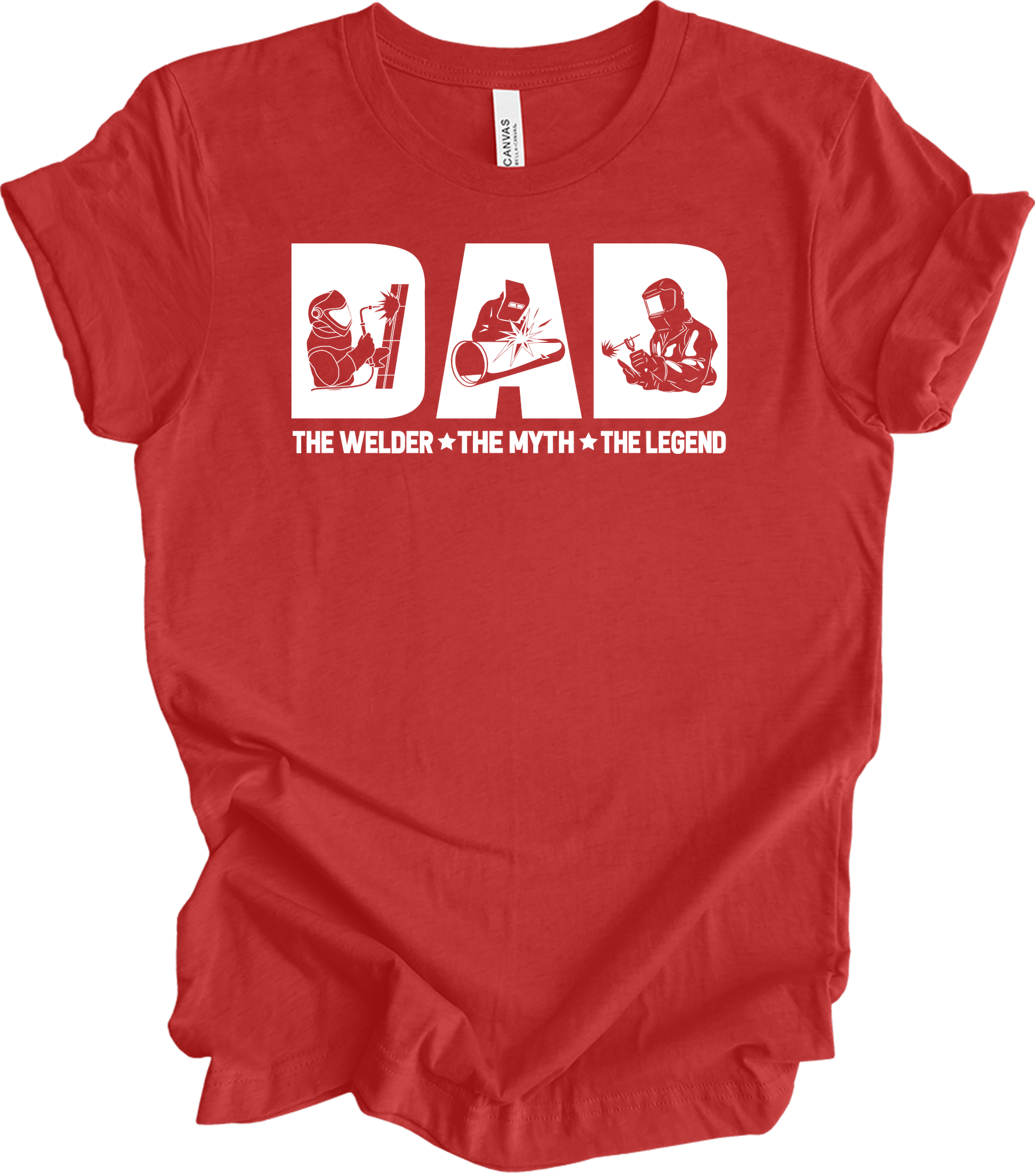 Welder Dad: Myth & Legend T-Shirt in Heather Red