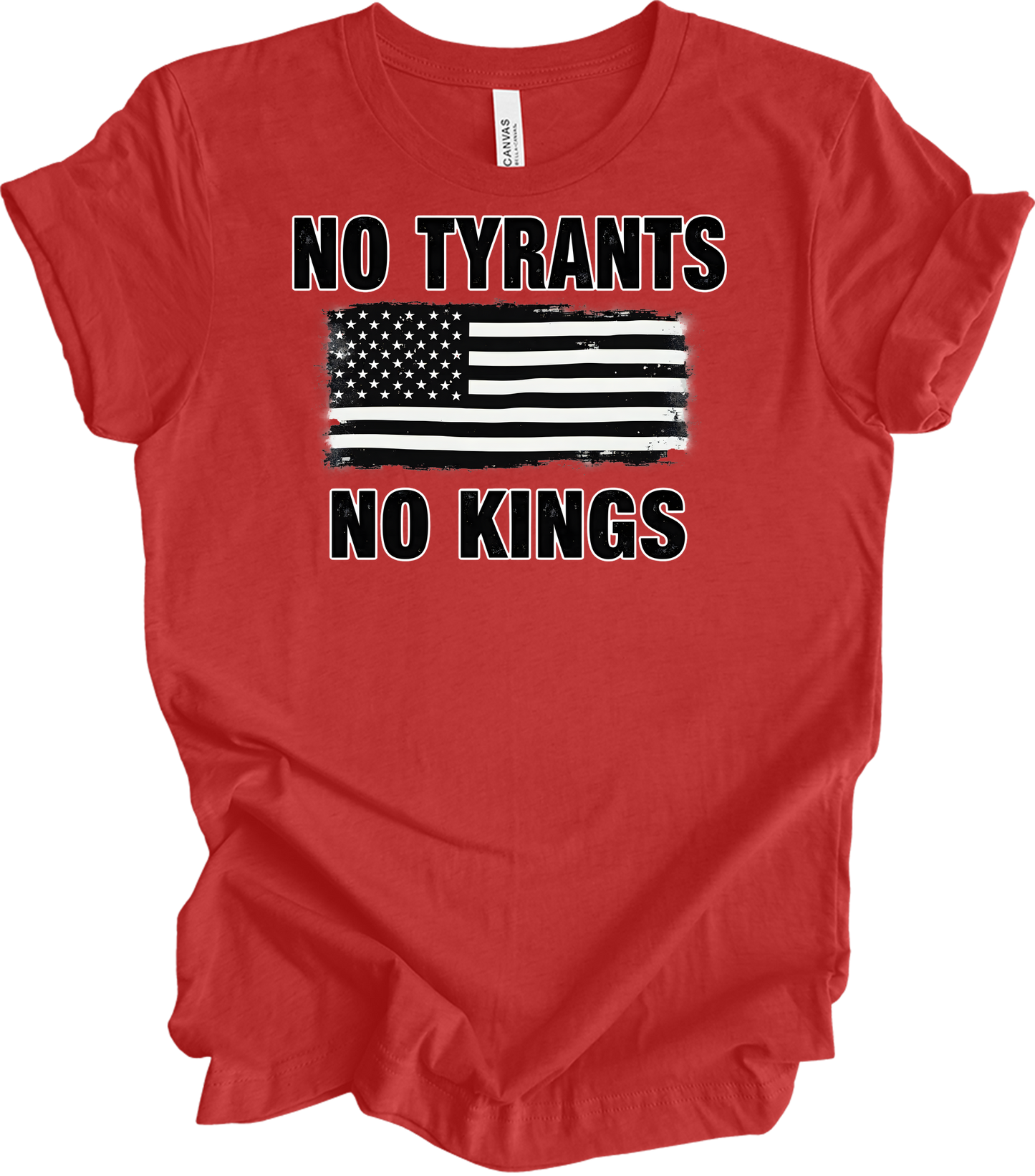 No Tyrants No Kings T-Shirt in Heather Red