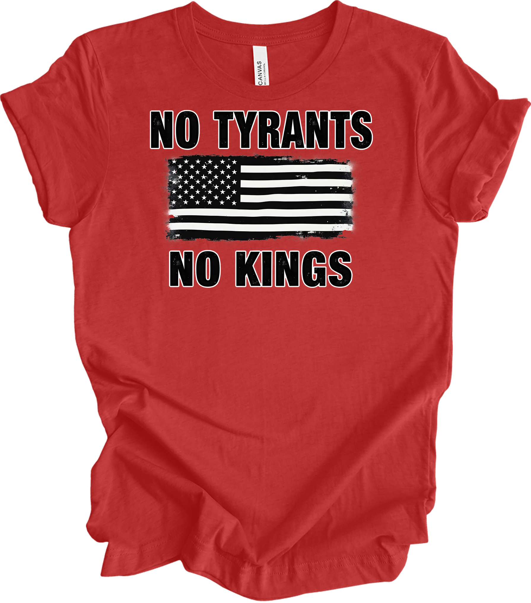 No Tyrants No Kings T-Shirt in Heather Red