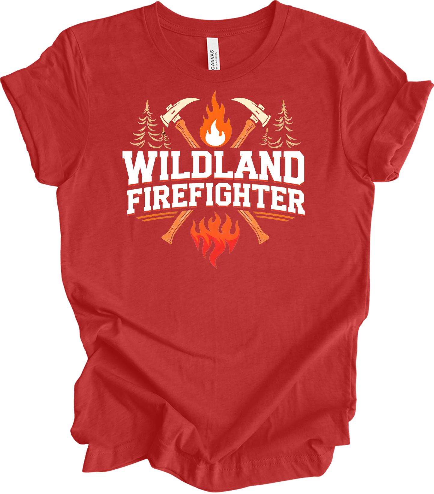 Wildland Firefighter T-Shirt in Heather Red