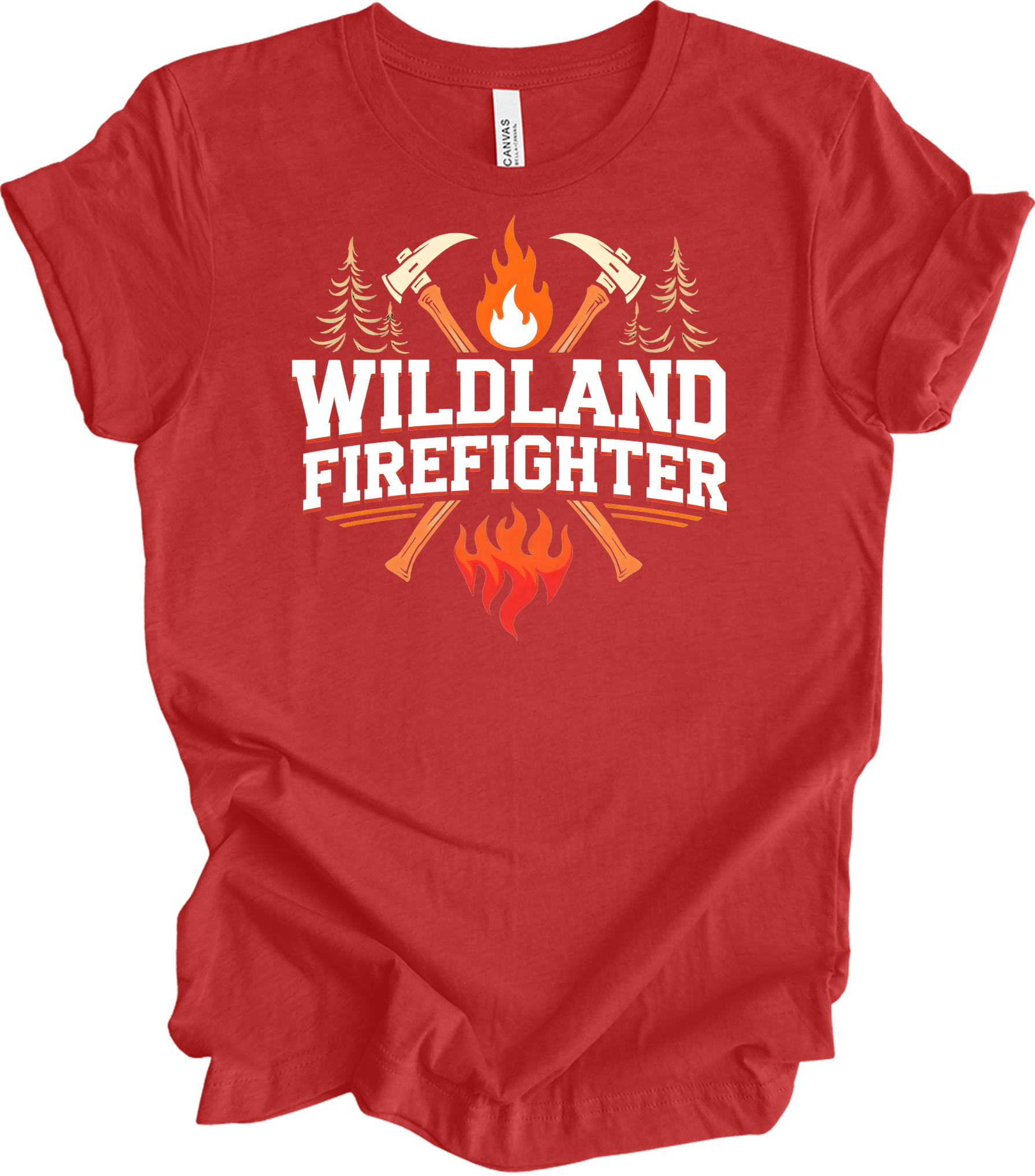 Wildland Firefighter T-Shirt in Heather Red