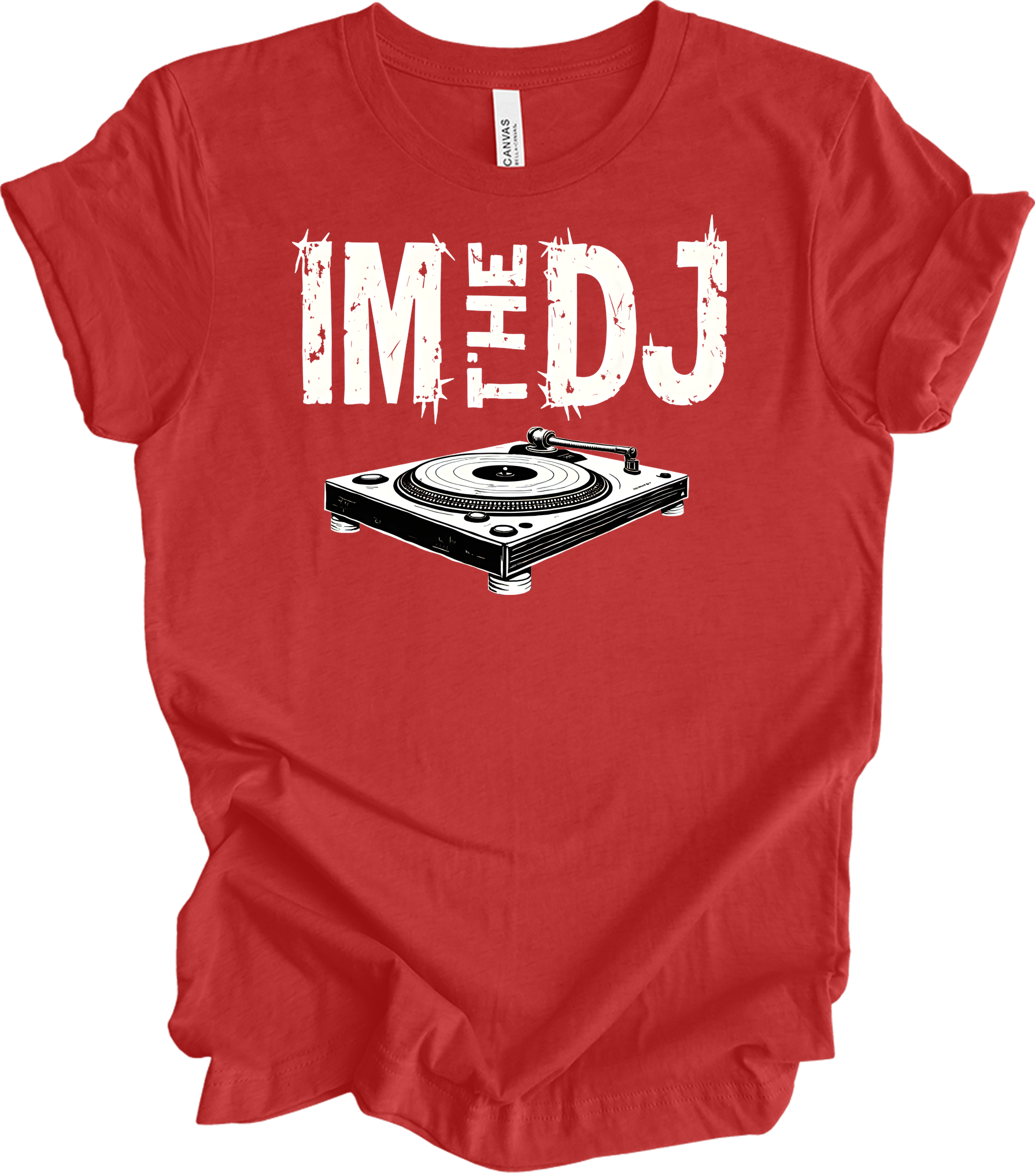 I'm The DJ Music T-Shirt in Heather Red
