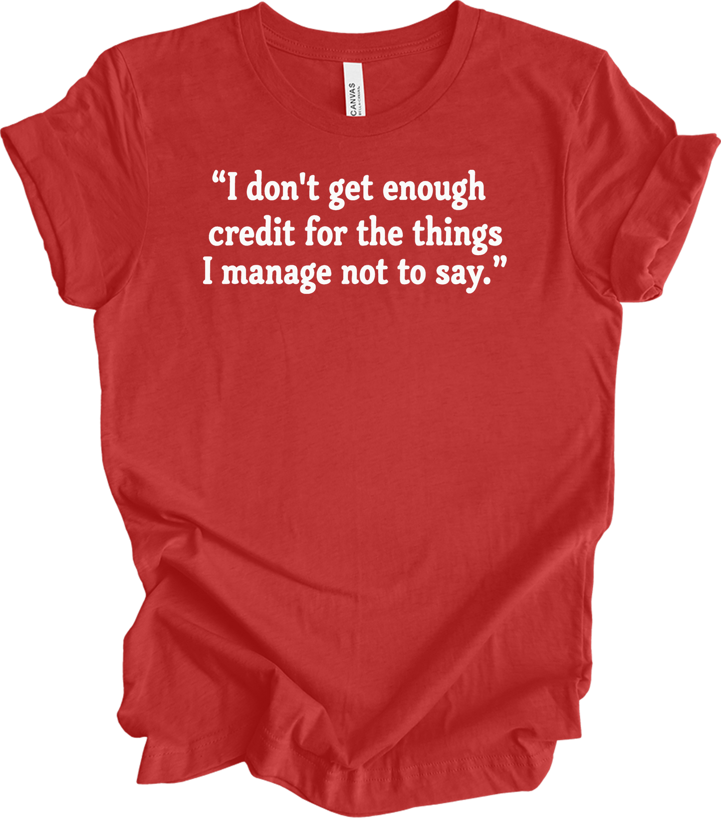 Credit Manager Humor T-Shirt in Heather Red