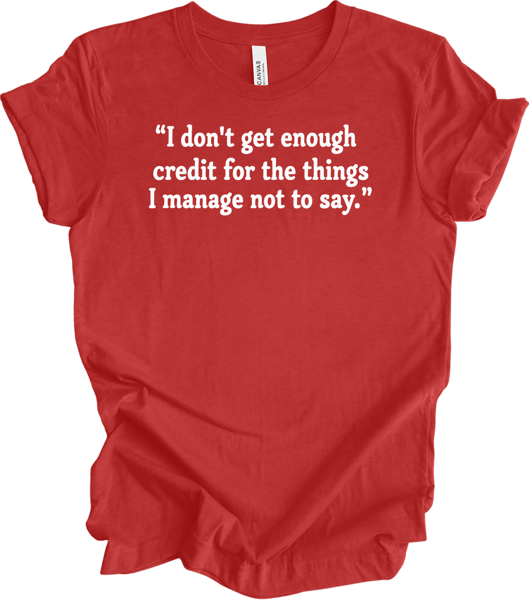 Credit Manager Humor T-Shirt in Heather Red