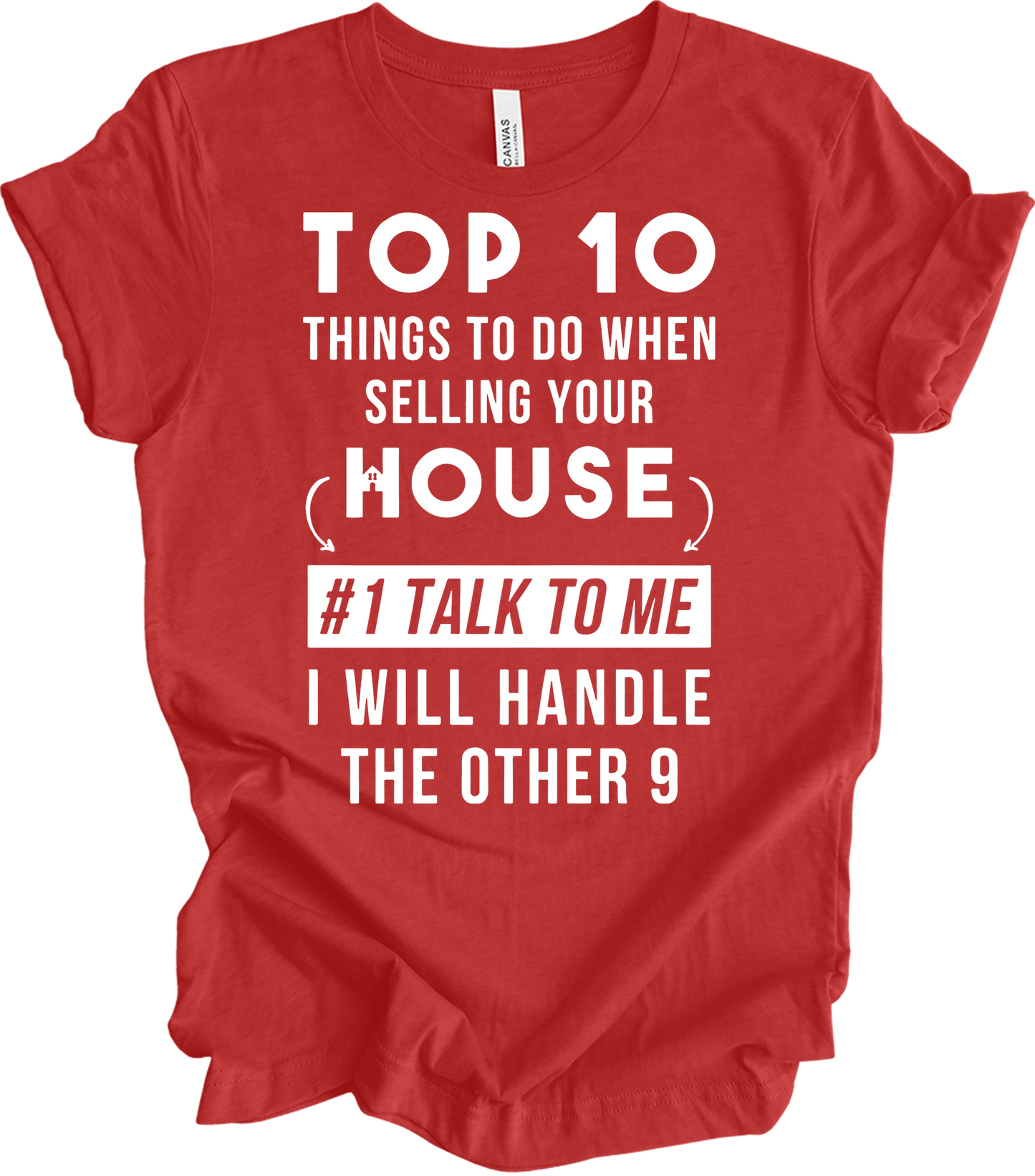 Real Estate Agent : Talk to Me T-Shirt in Heather Red