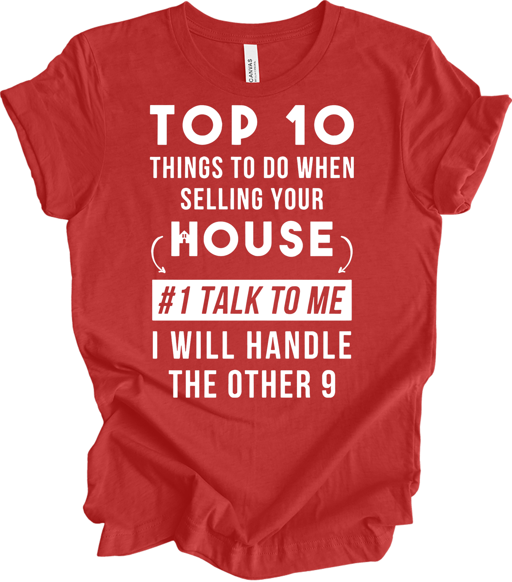 Real Estate Agent : Talk to Me T-Shirt in Heather Red