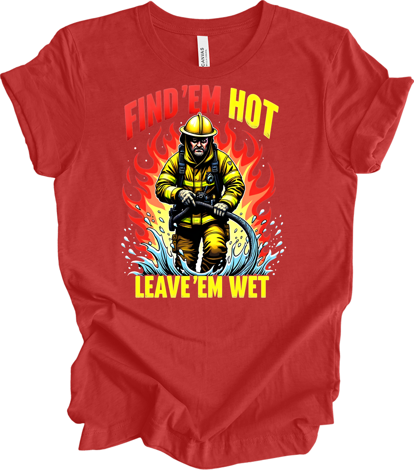 Find 'Em Hot Leave 'Em Wet T-Shirt in Heather Red