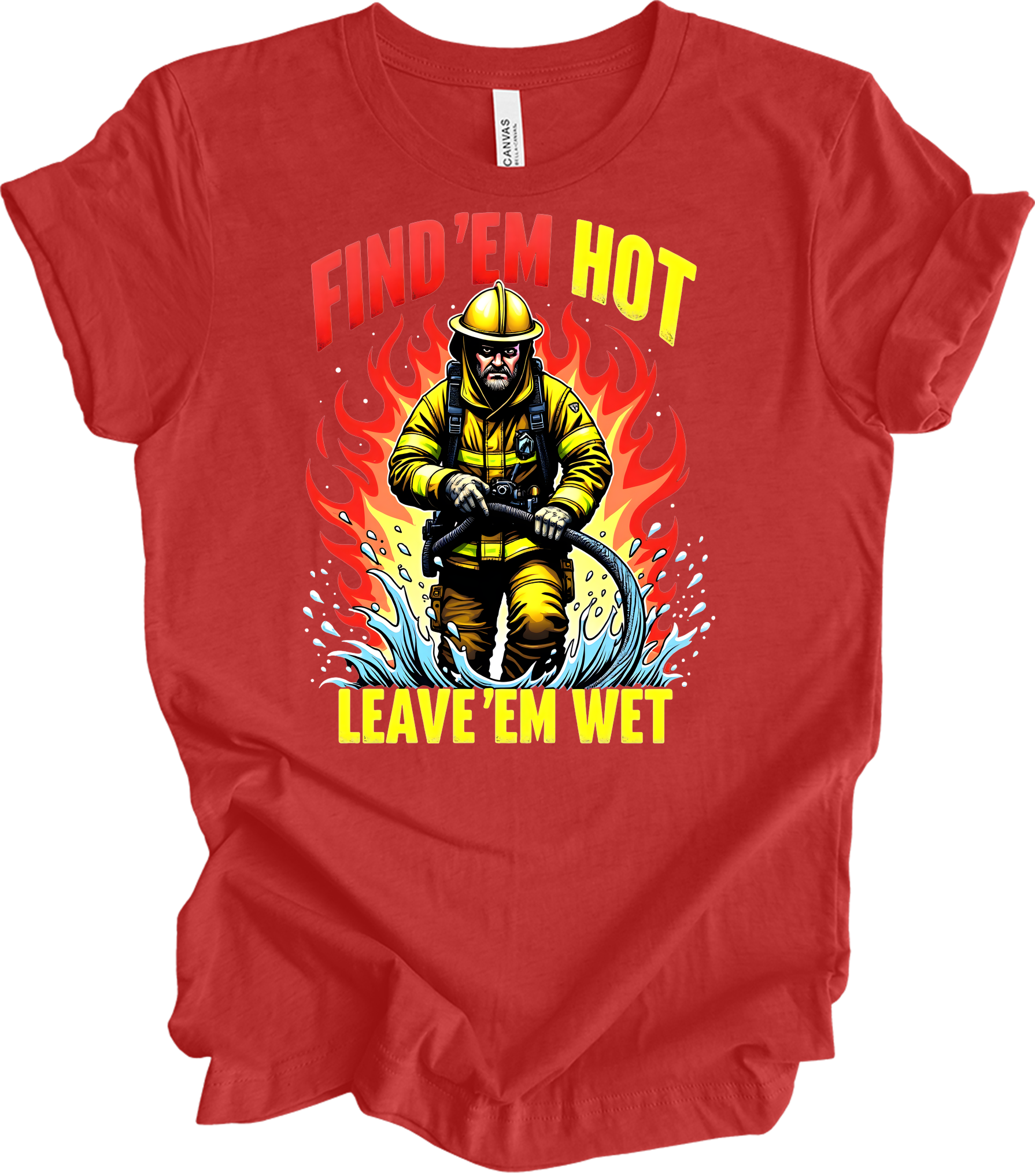 Find 'Em Hot Leave 'Em Wet T-Shirt in Heather Red