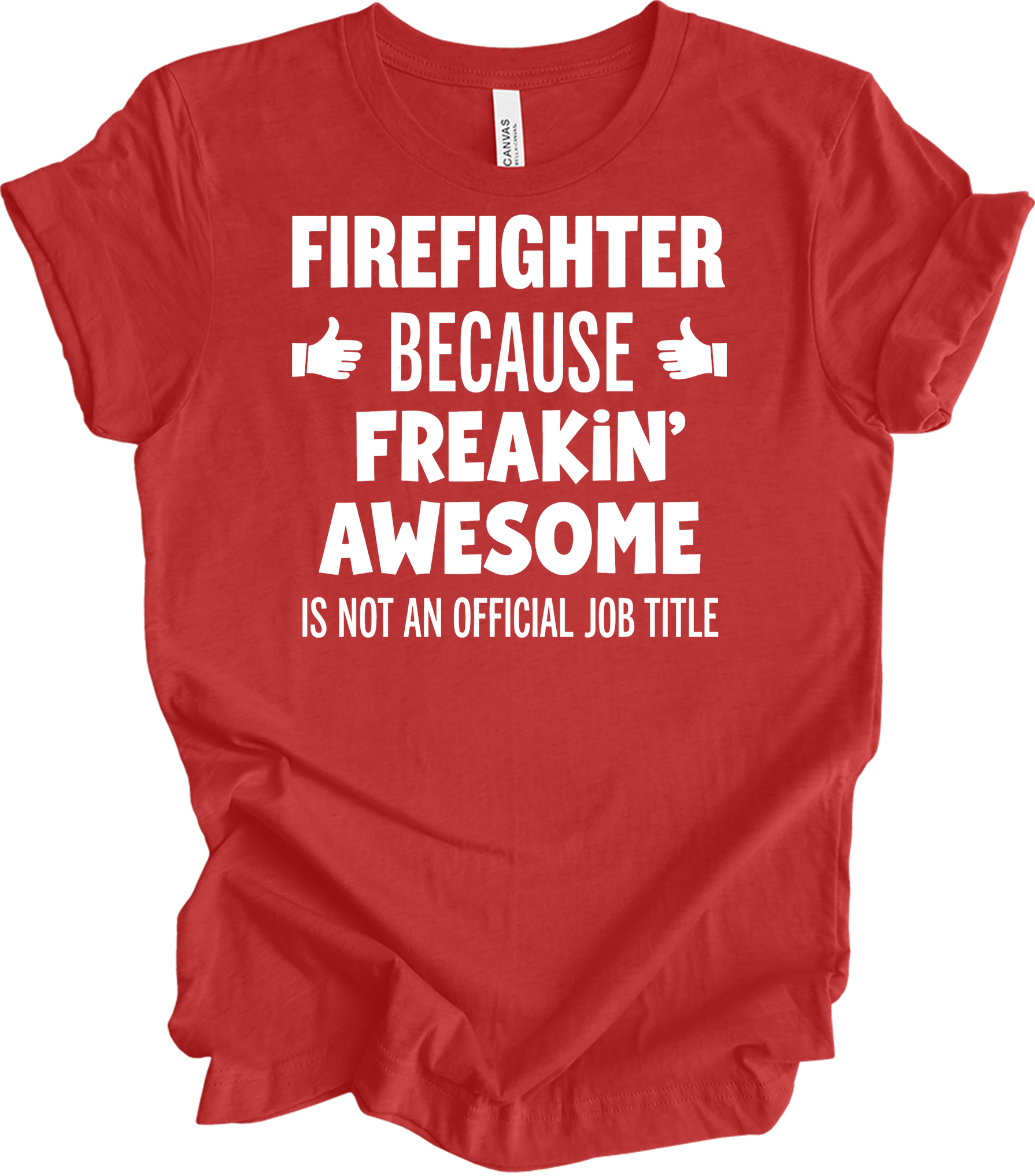 Firefighter Freakin' Awesome T-Shirt in Heather Red