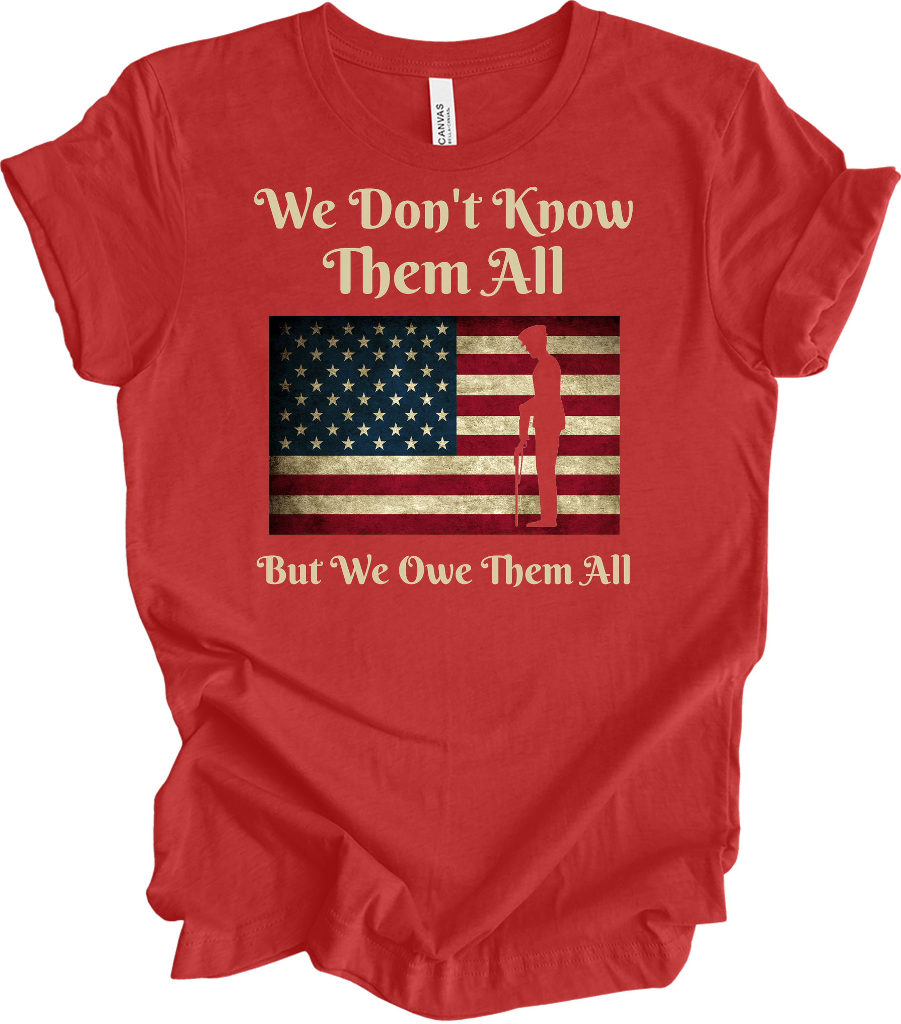 We Owe Them All T-Shirt in Heather Red
