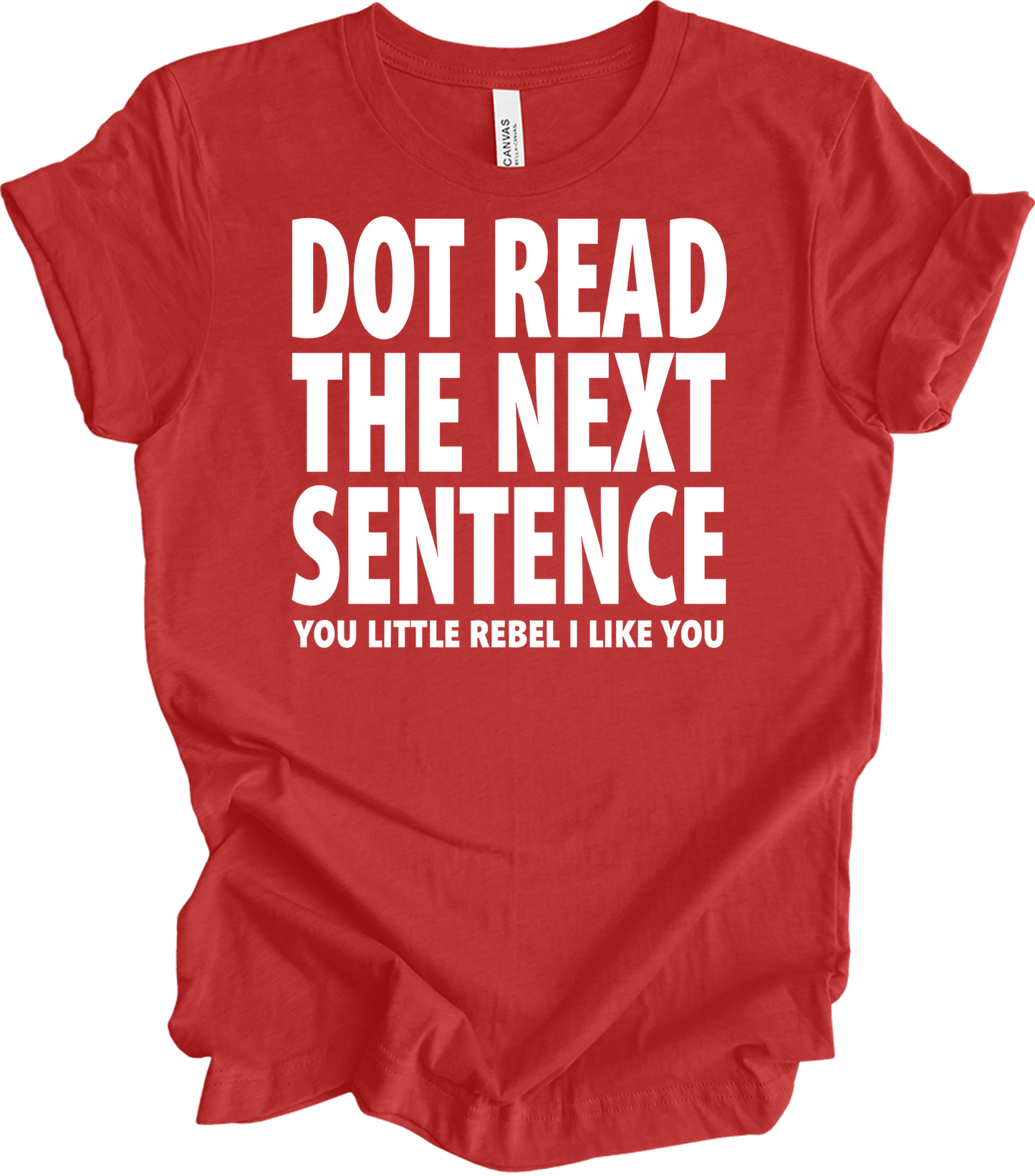 Don't Read The Next Sentence T-Shirt in Heather Red