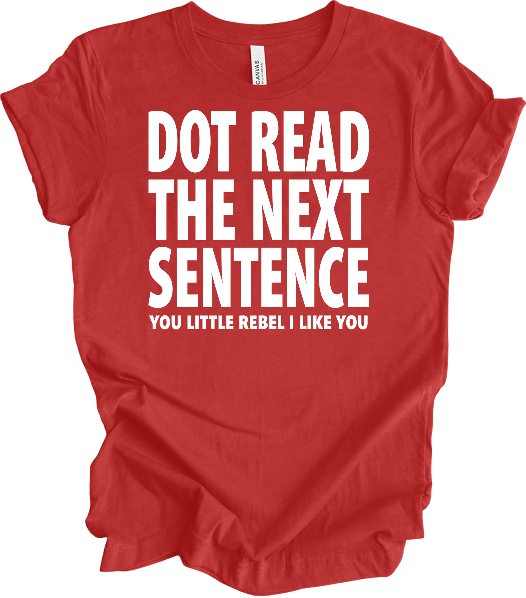 Don't Read The Next Sentence T-Shirt in Heather Red