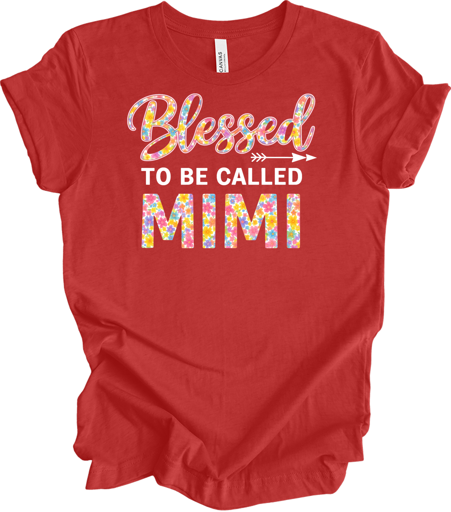 Blessed Mimi Floral T-Shirt in Heather Red