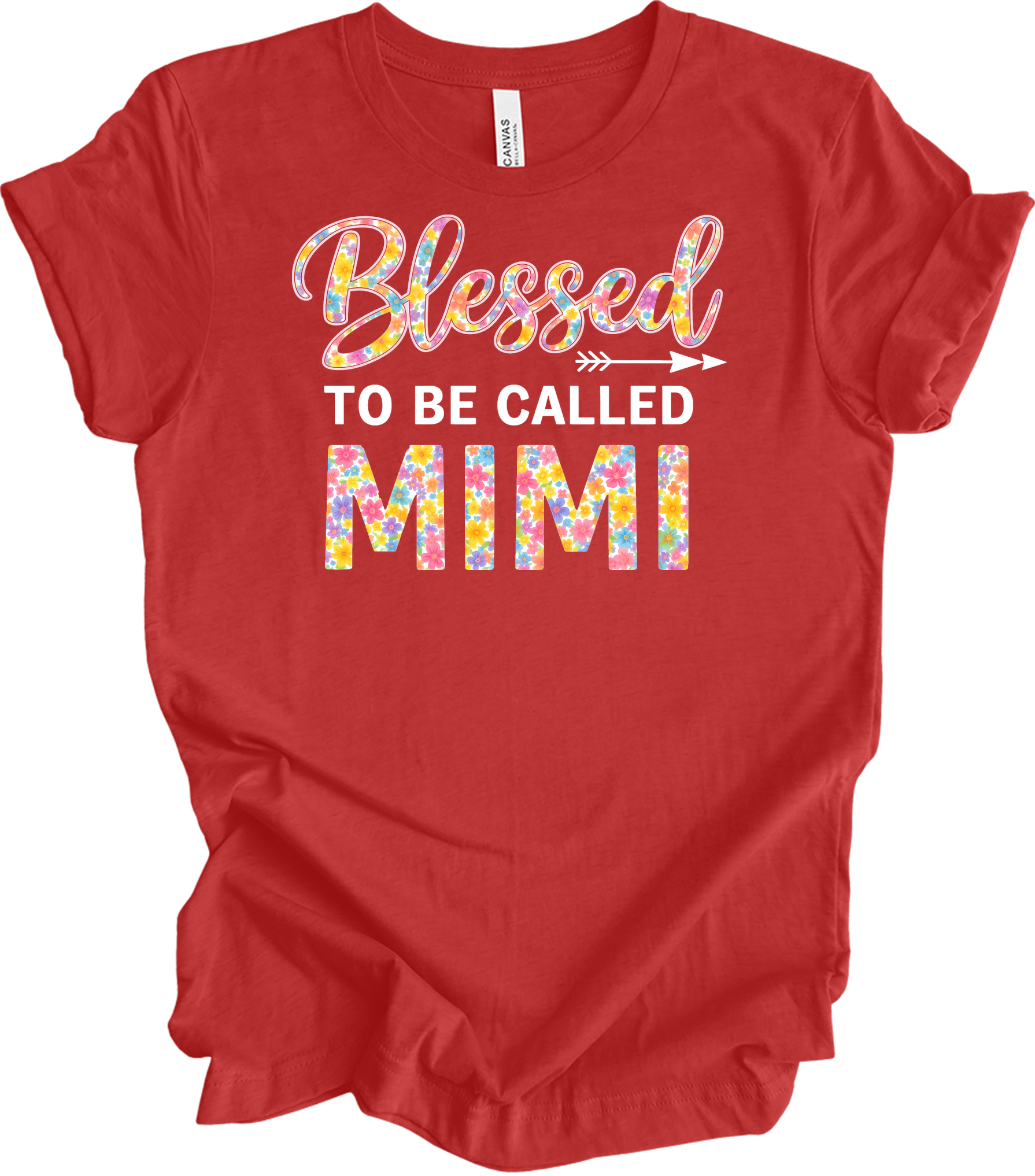 Blessed Mimi Floral T-Shirt in Heather Red