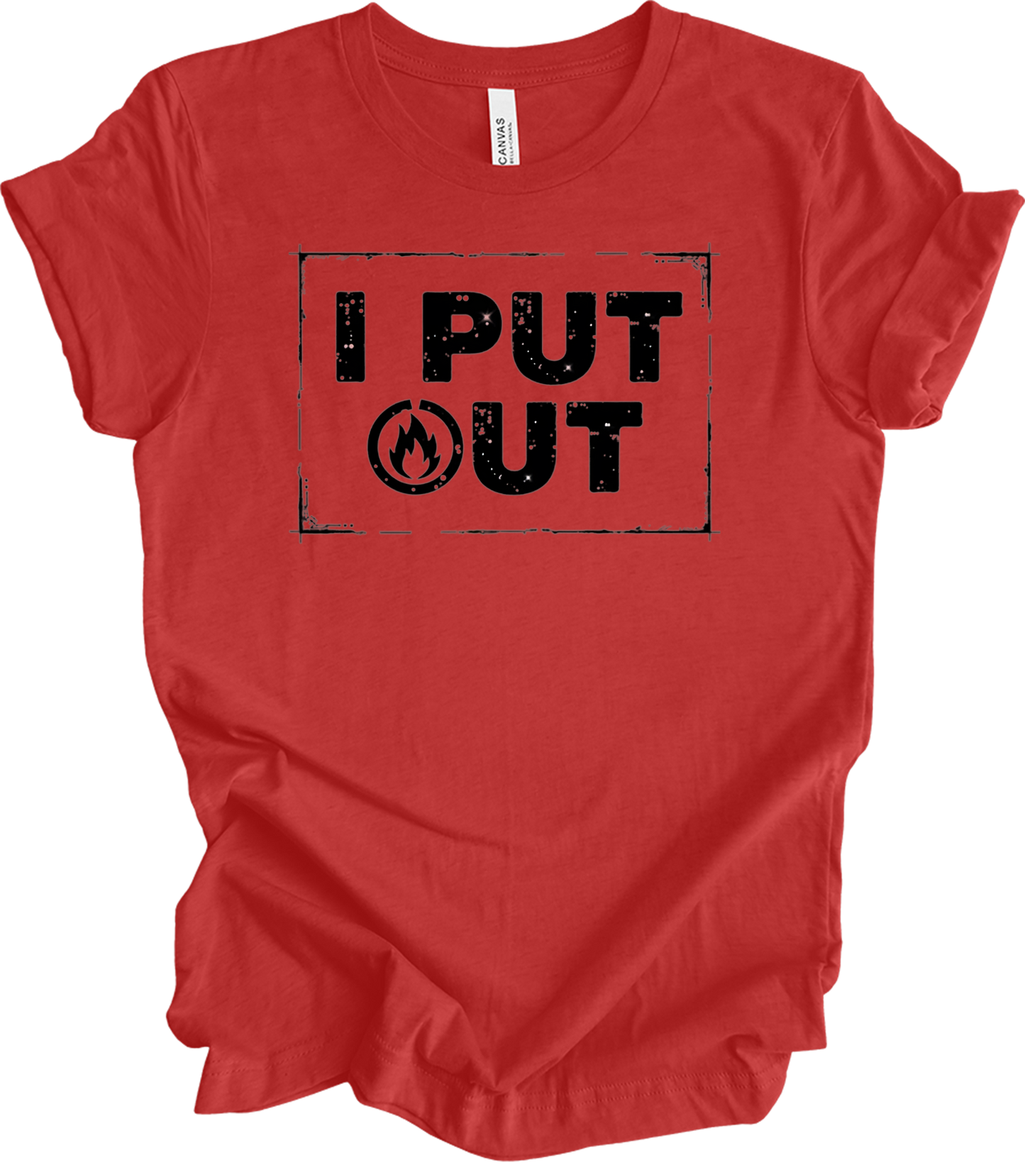 I Put Out Firefighter Funny - Fire Department Gift T-Shirt in Heather Red