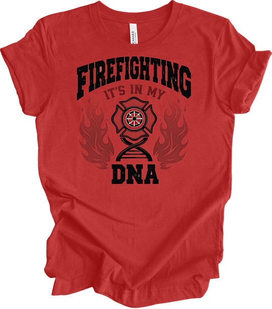 Firefighter DNA T-Shirt in Heather Red