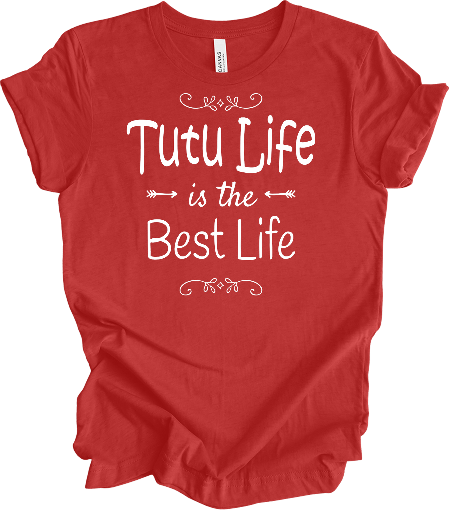 Tutu Life is the Best Life T-Shirt in Heather Red