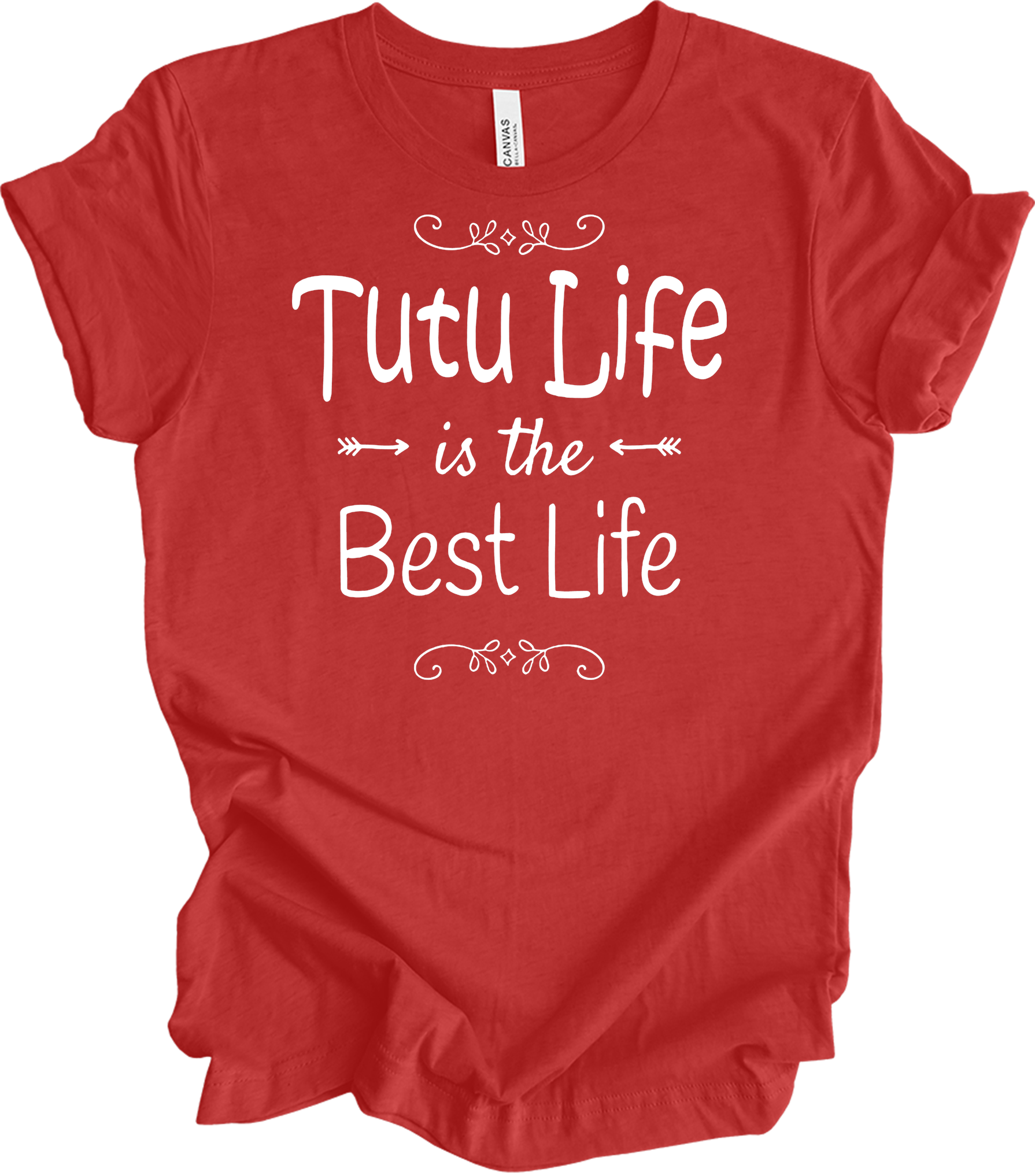 Tutu Life is the Best Life T-Shirt in Heather Red
