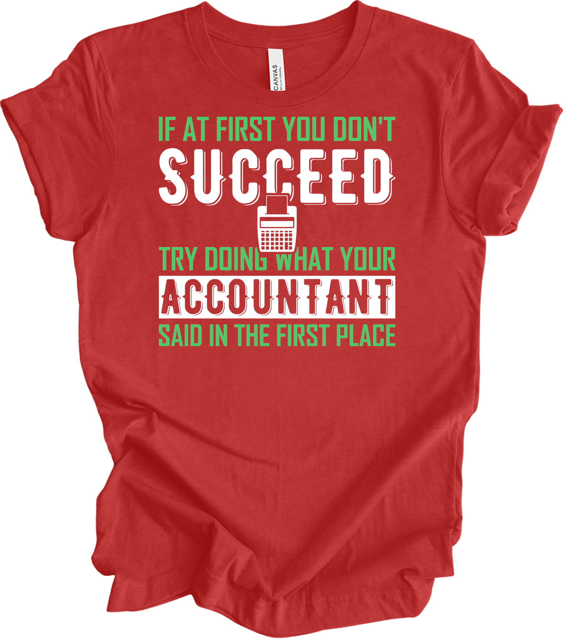 Do What Your Accountant Said T-Shirt in Heather Red