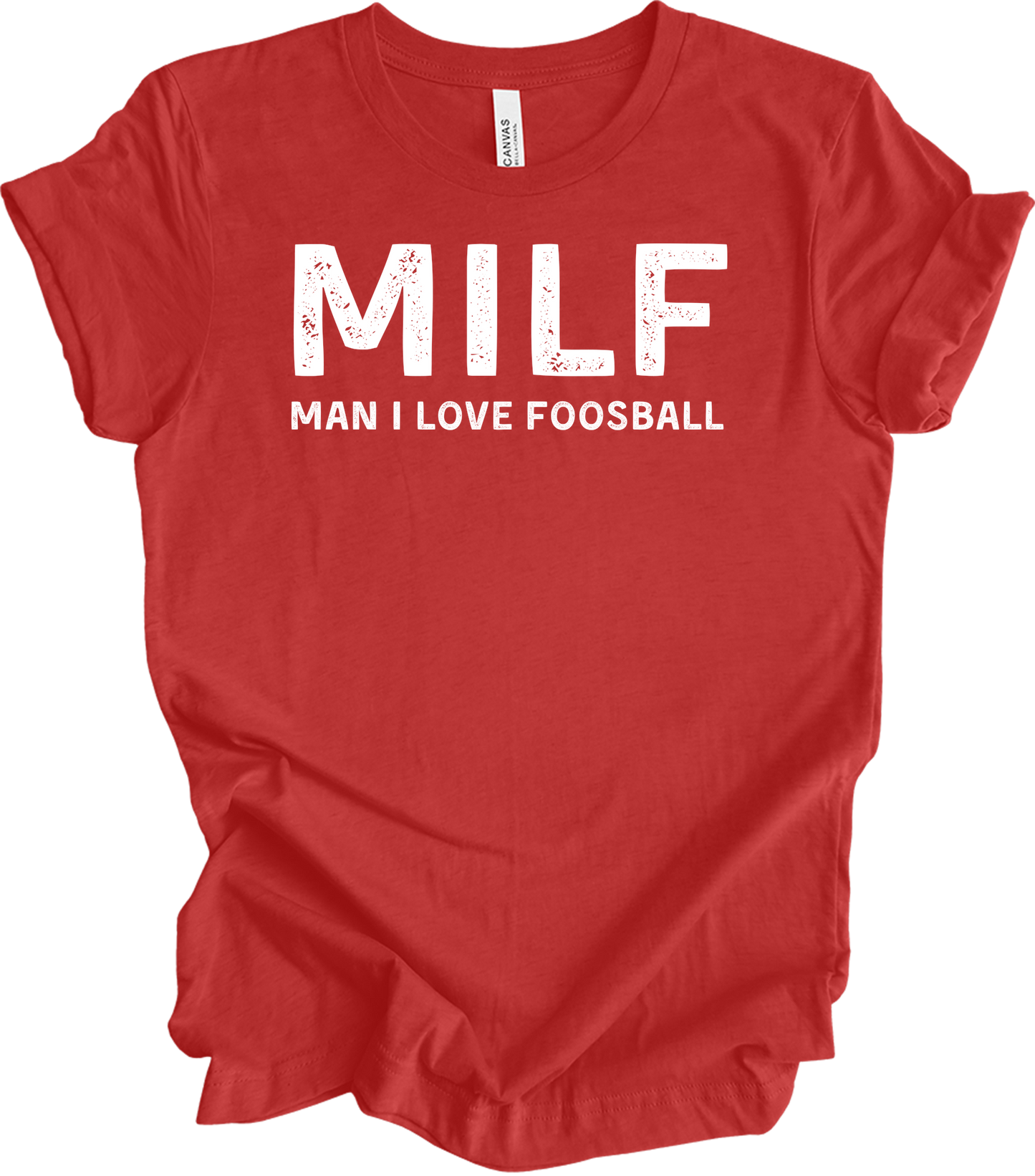MILF Man I Love Foosball T-Shirt in Heather Red