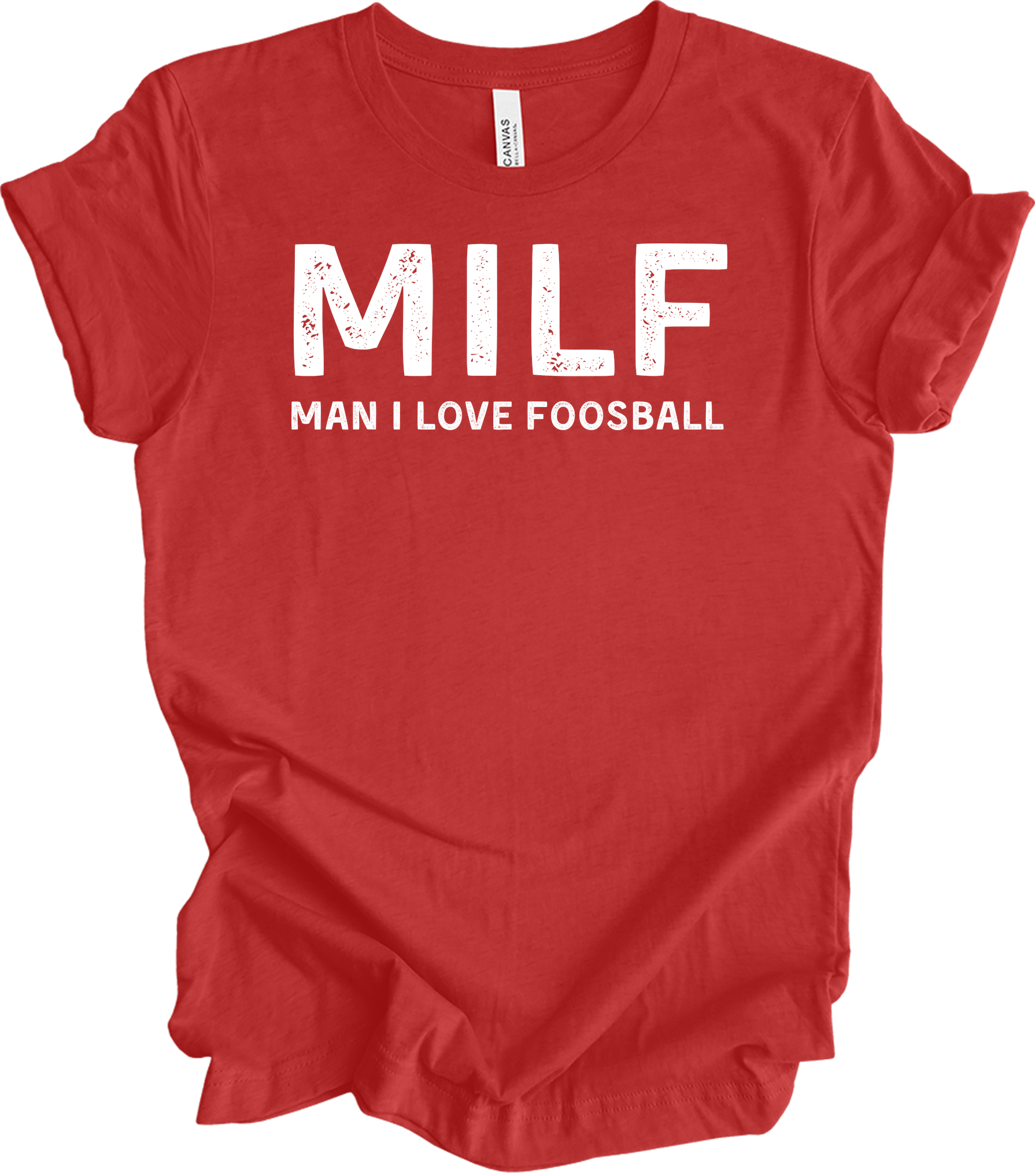MILF Man I Love Foosball T-Shirt in Heather Red