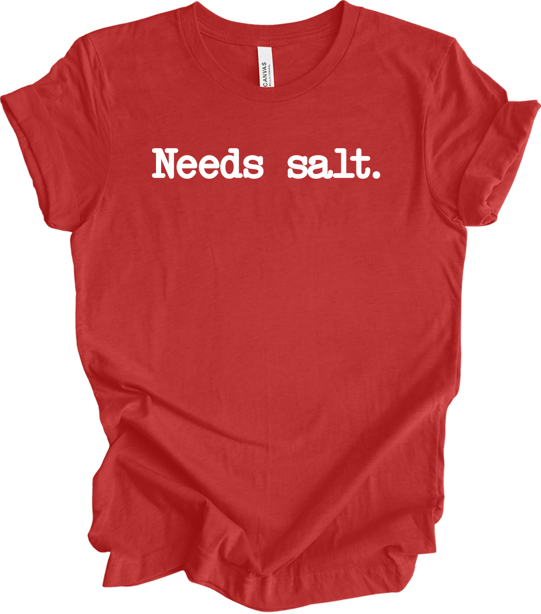 Needs Salt - Funny Cooking T-Shirt in Heather Red