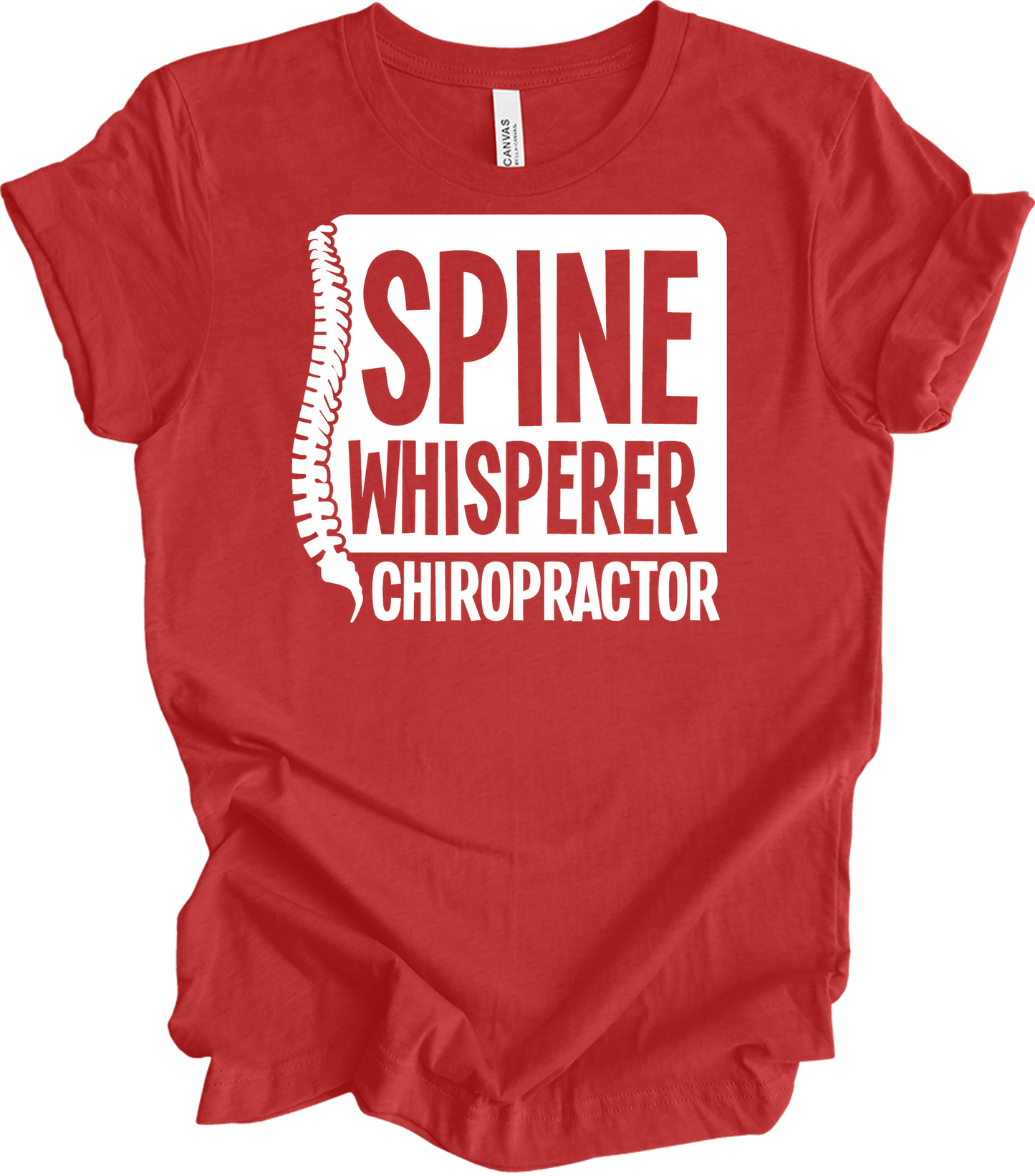Spine Whisperer Chiropractor T-Shirt in Heather Red