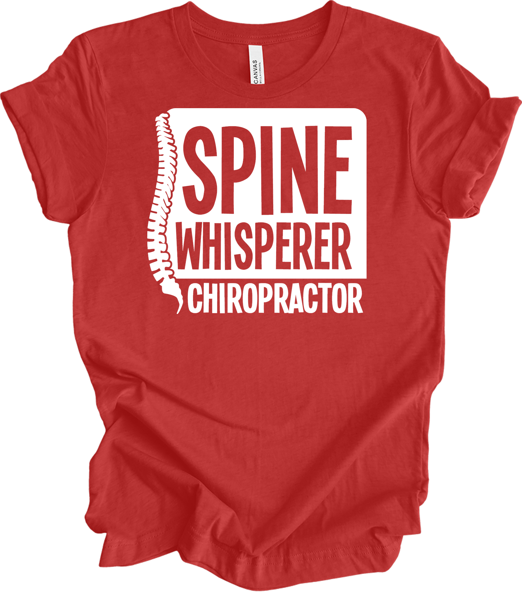 Spine Whisperer Chiropractor T-Shirt in Heather Red