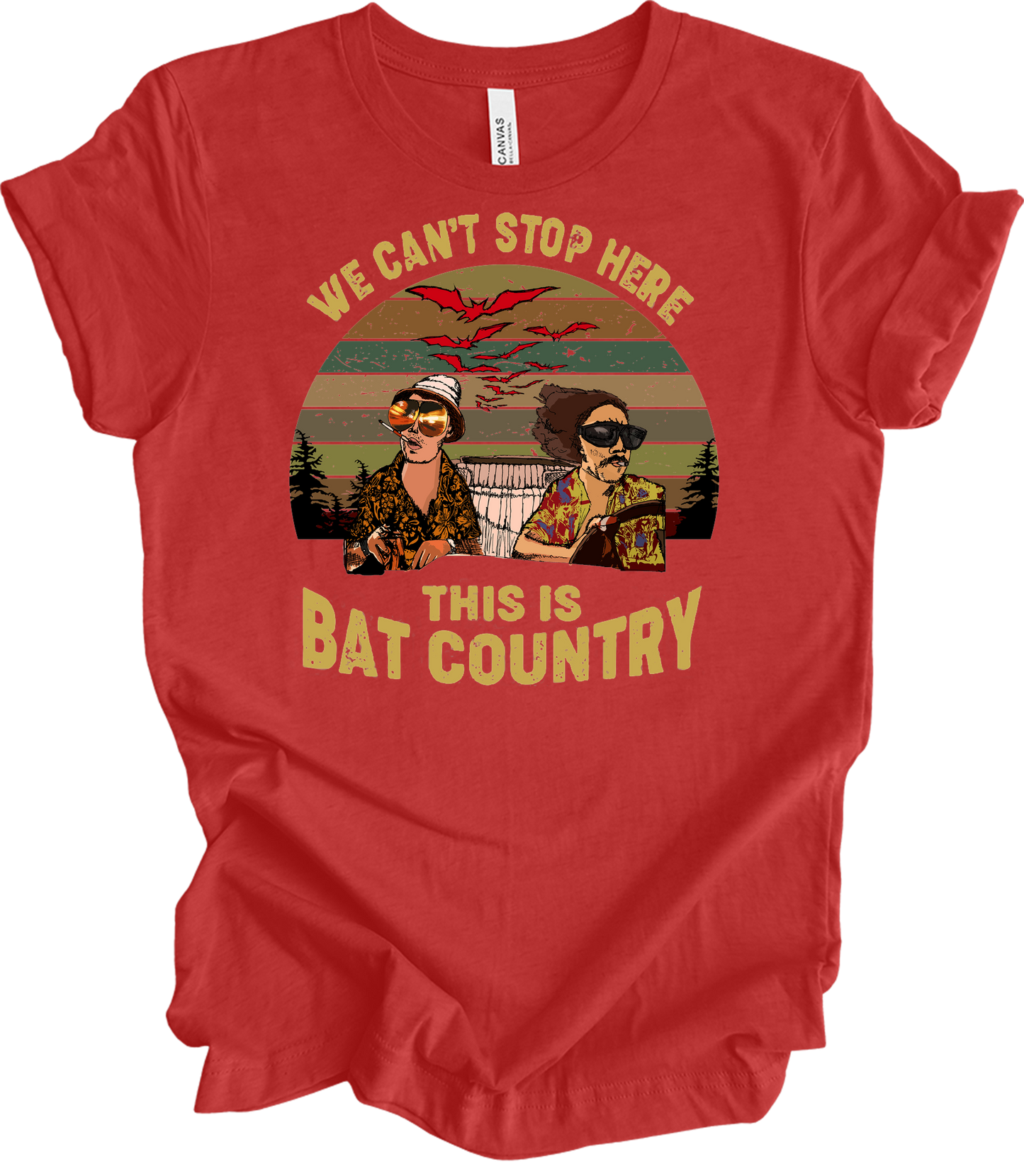 Bat Country T-Shirt in Heather Red