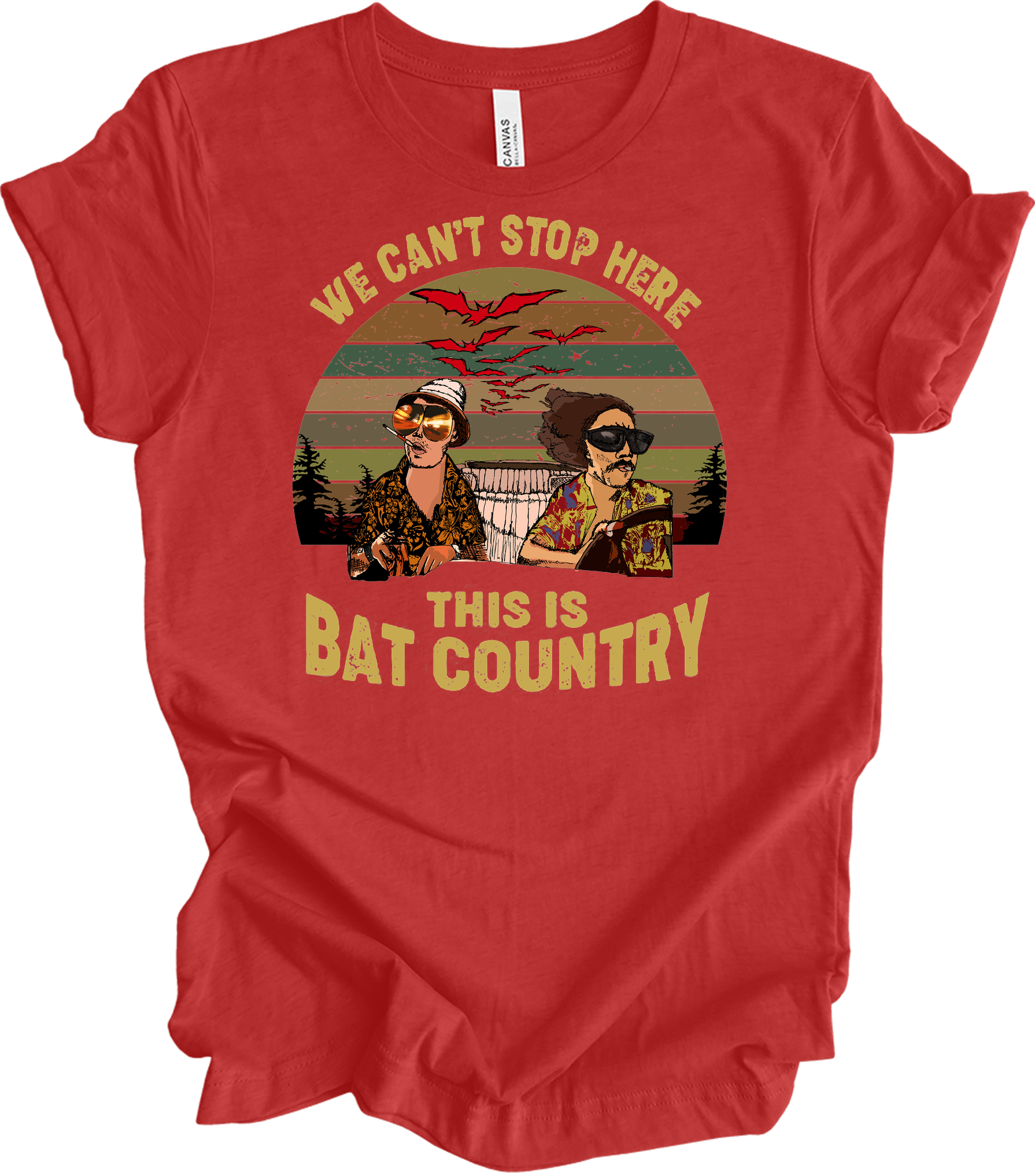 Bat Country T-Shirt in Heather Red