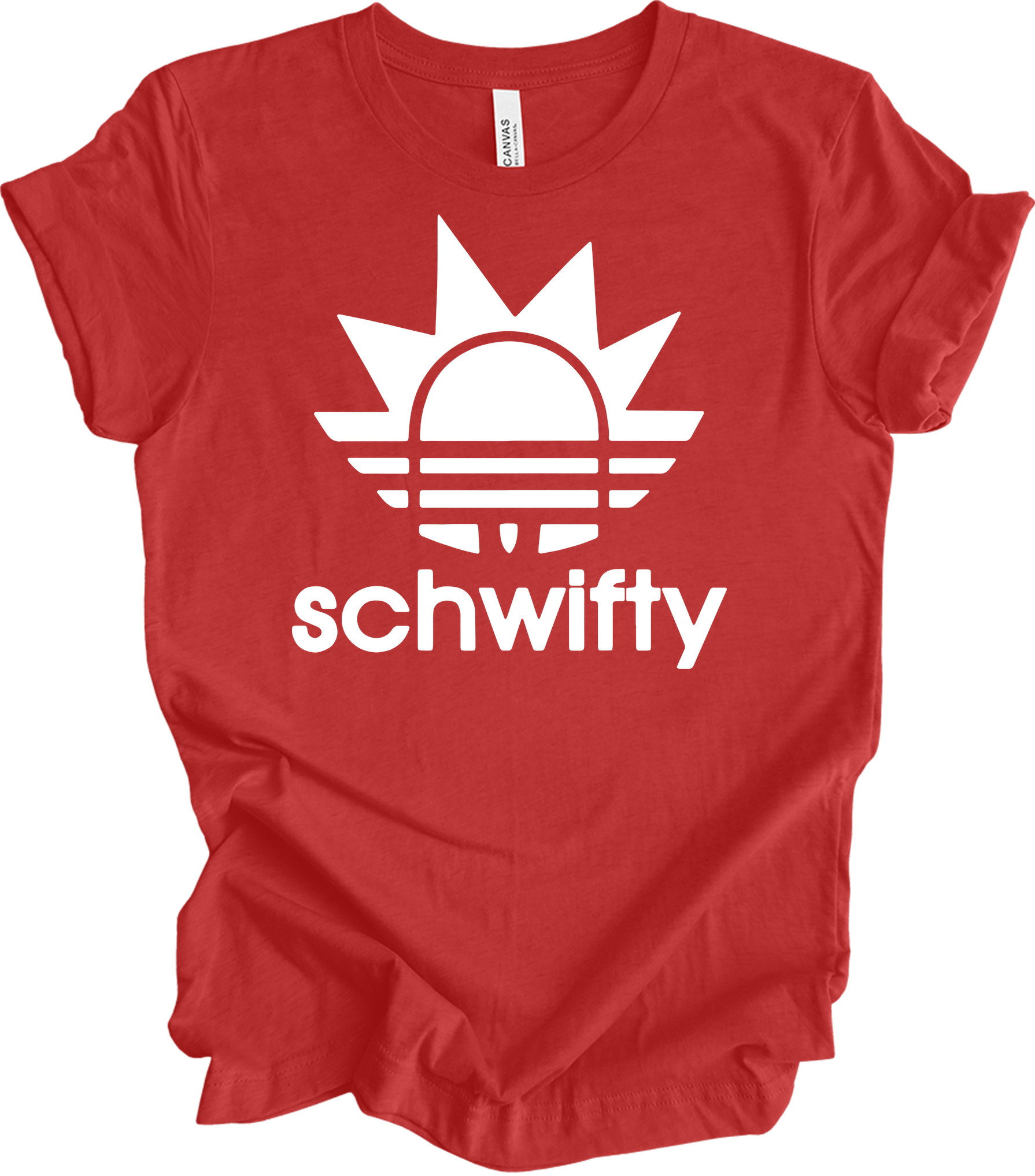 Schwifty Logo Parody T-Shirt in Heather Red