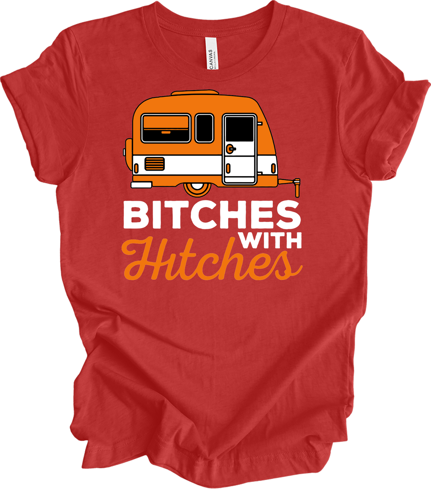 Bitches with Hitches T-Shirt in Heather Red