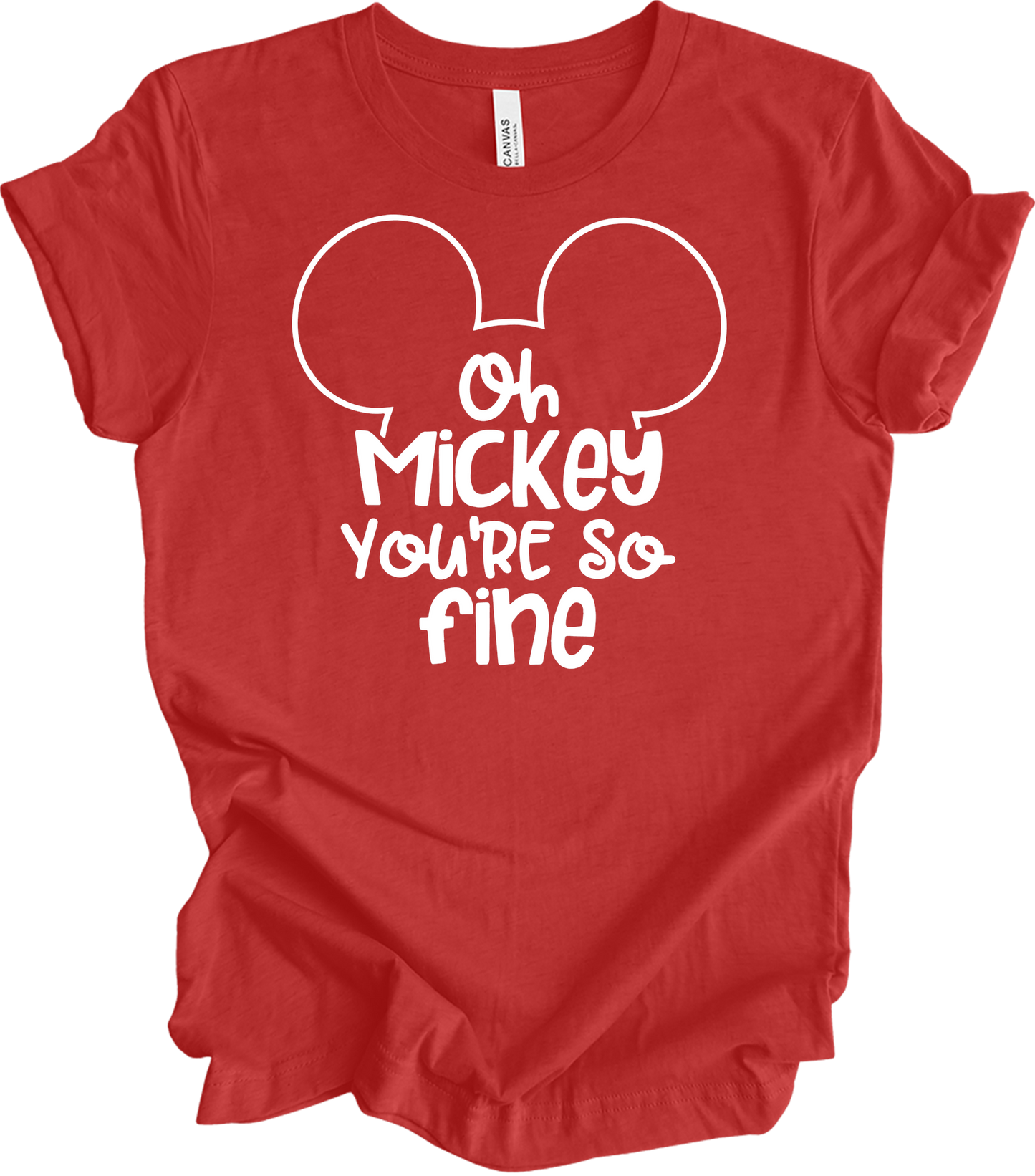 Oh Mickey You're So Fine - Unisex T-Shirt in Heather Red