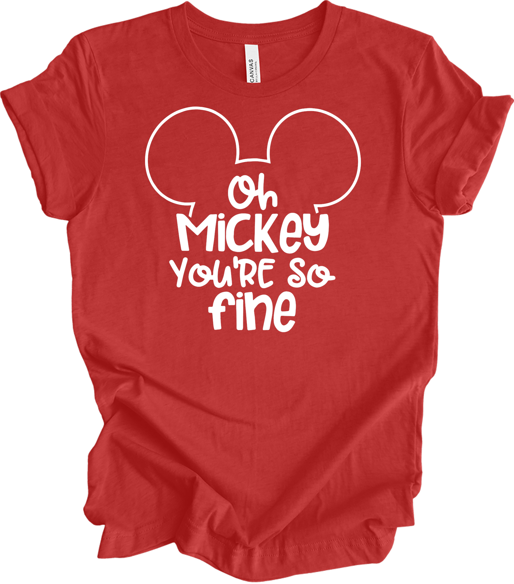 Oh Mickey You're So Fine - Unisex T-Shirt in Heather Red