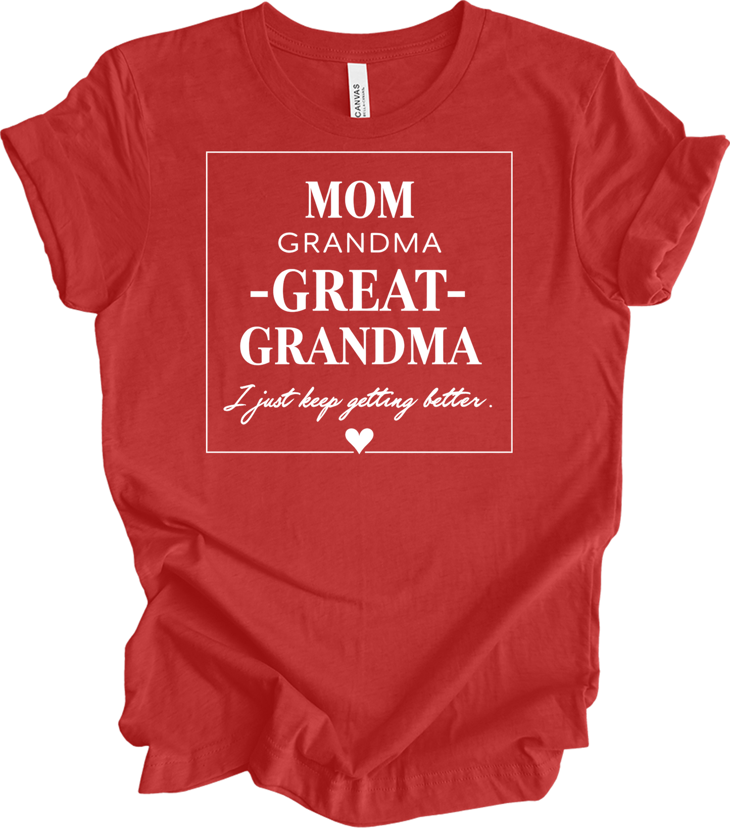 Grandkids Make Life Grand T-Shirt in Heather Red