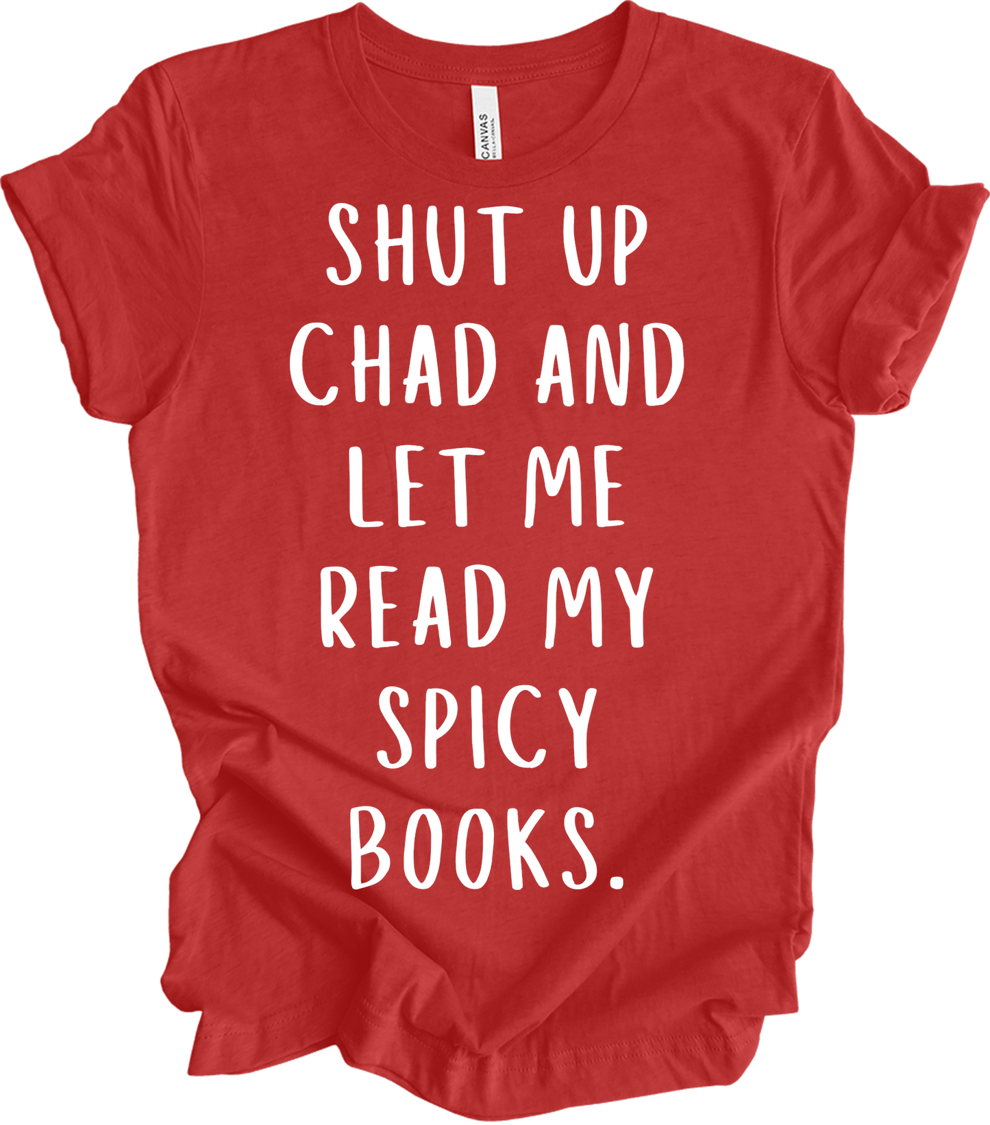 Spicy Books Reading T-Shirt in Heather Red