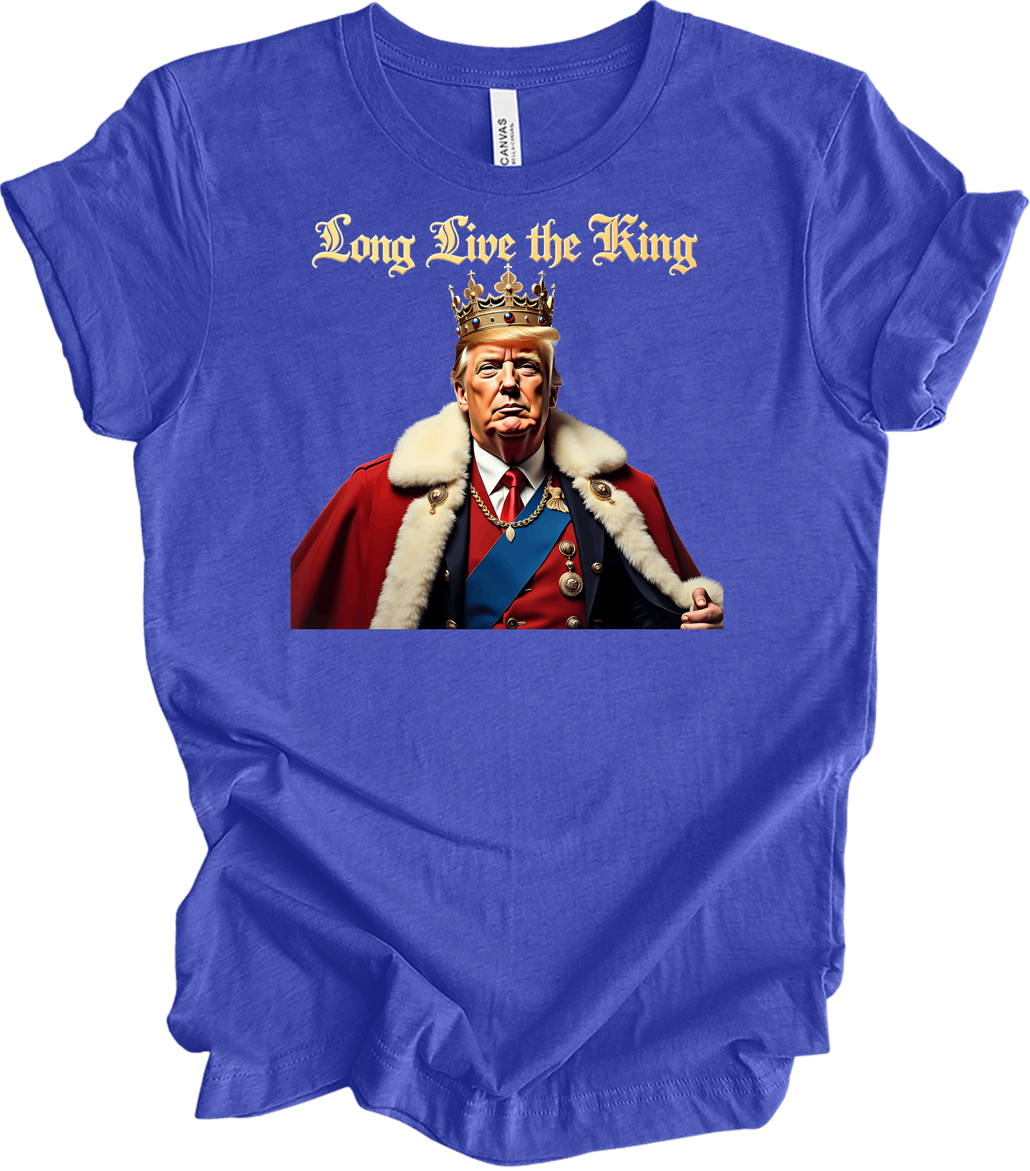 Trump King - Long Live the King T-Shirt in Heather Royal
