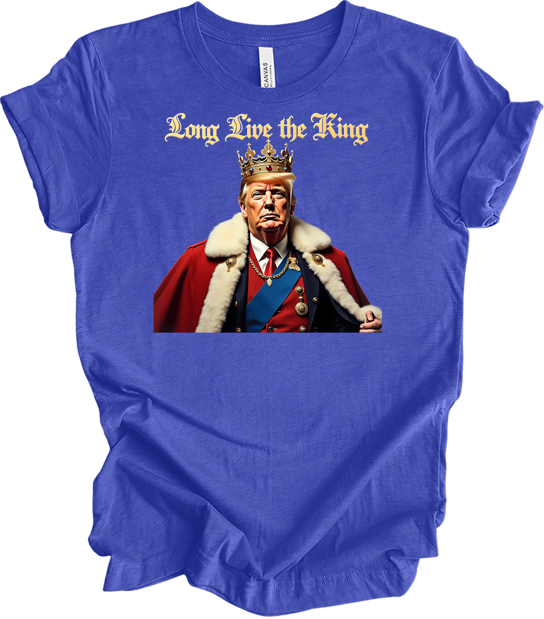 Trump King - Long Live the King T-Shirt in Heather Royal