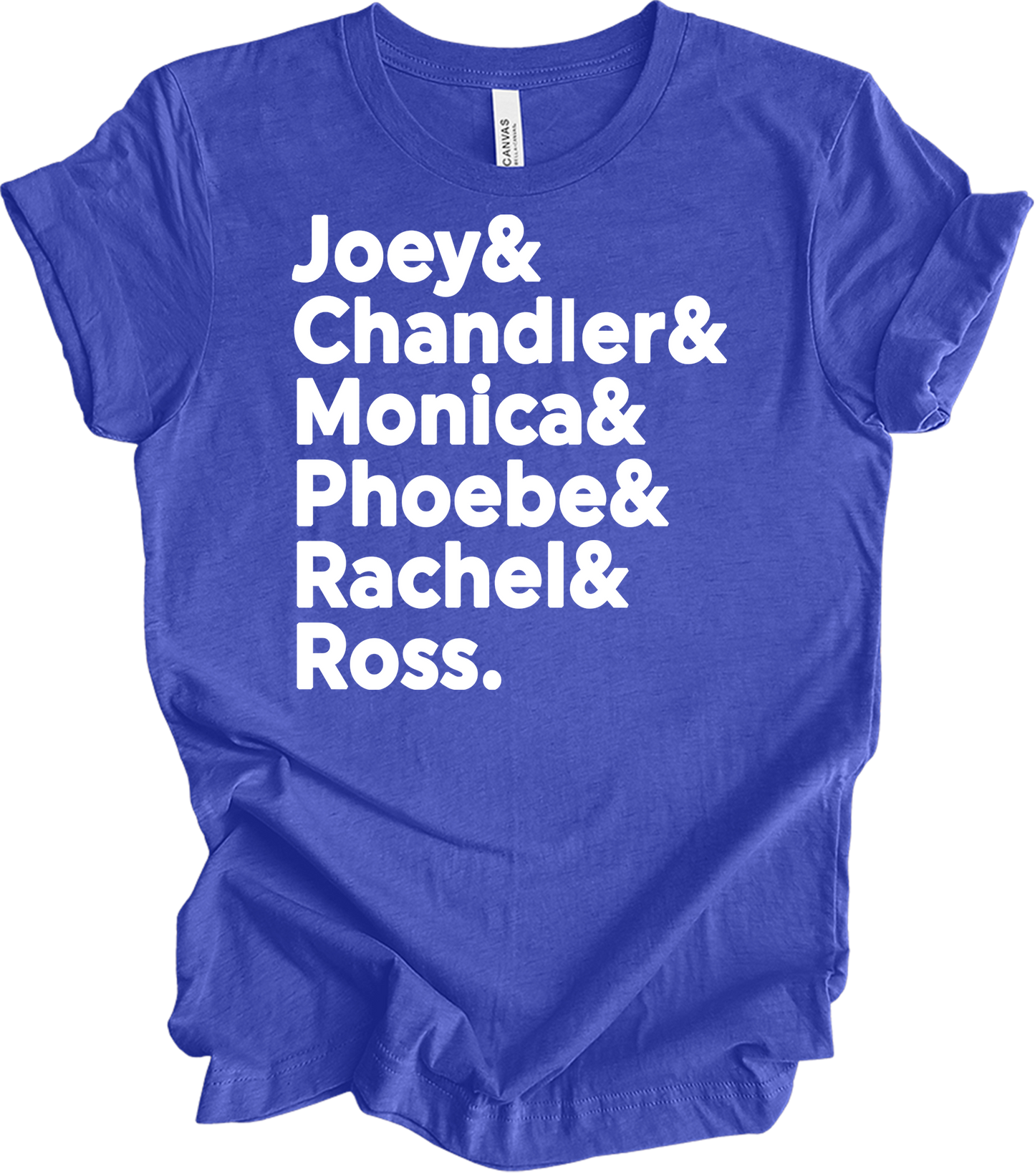 Friends Names List T-Shirt in Heather Royal