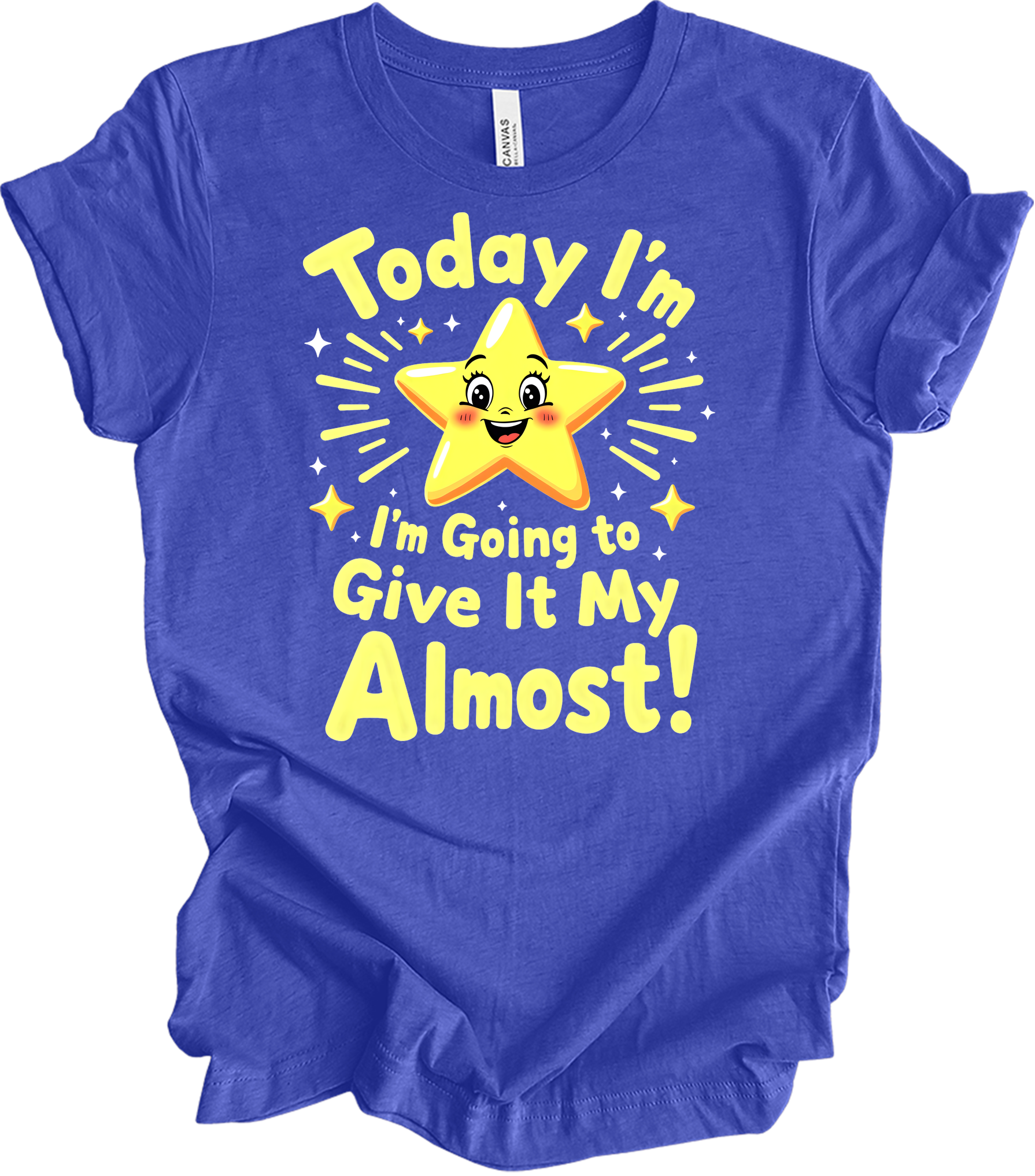 Sarcastic Star : Almost Effort T-Shirt in Heather Royal